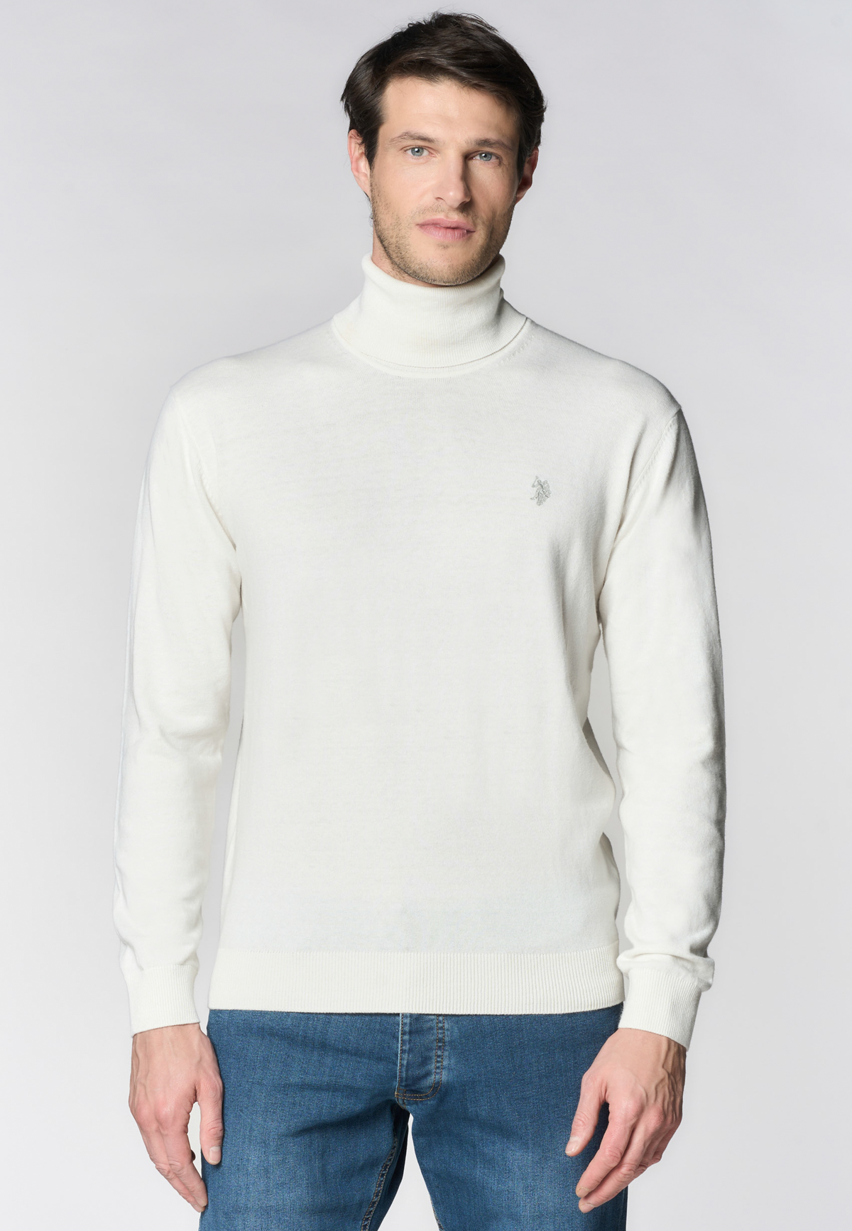 Maglia dolcevita in cotone e cashmere