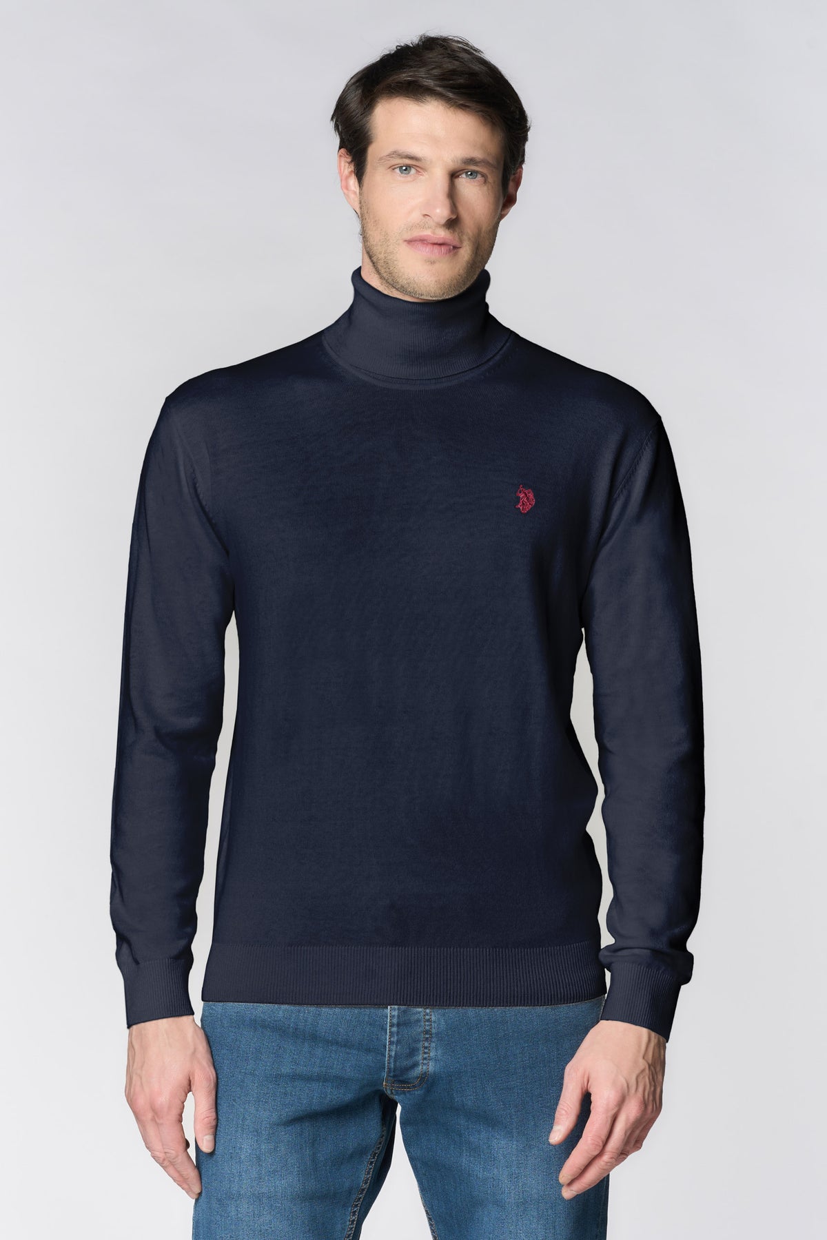 Maglia dolcevita in cotone e cashmere