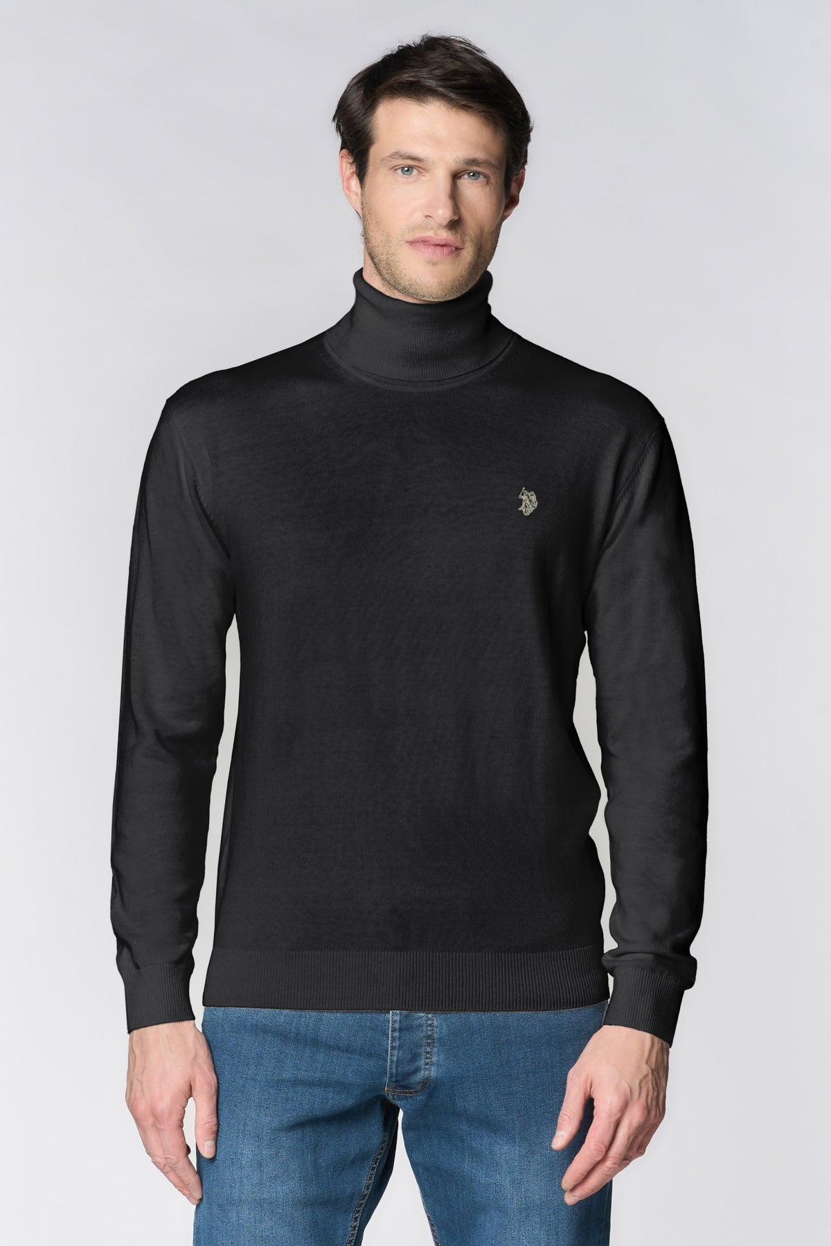 Maglia dolcevita in cotone e cashmere