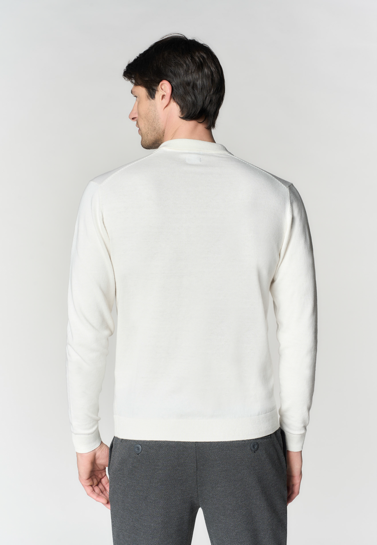 Polo shirt in cotone e cashmere