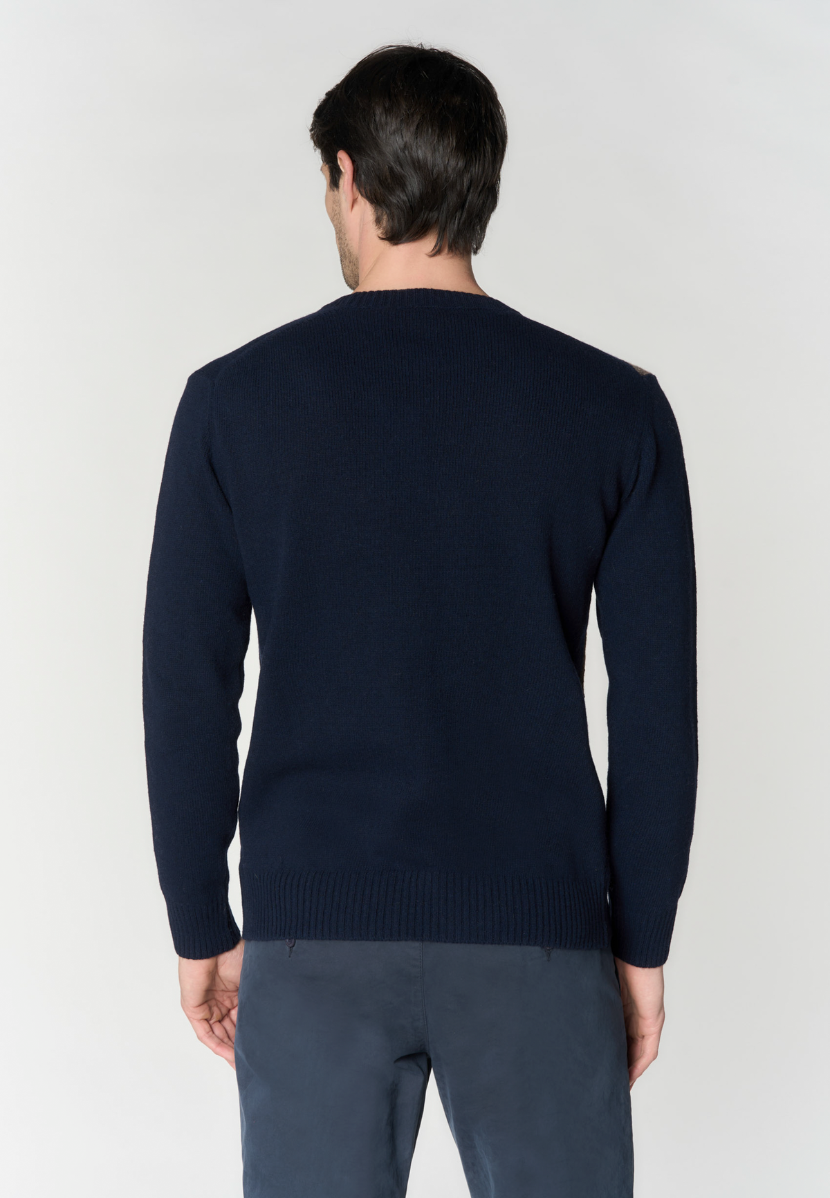 Maglia girocollo in misto lana con motivo argyle