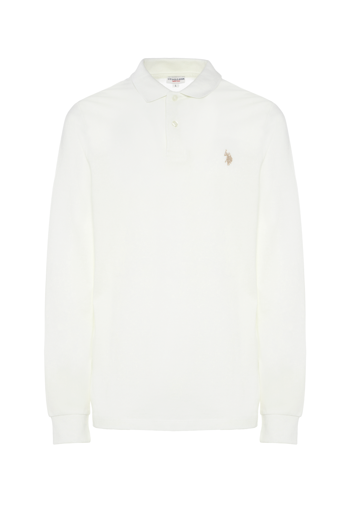 Polo shirt a maniche lunghe in cotone piquet