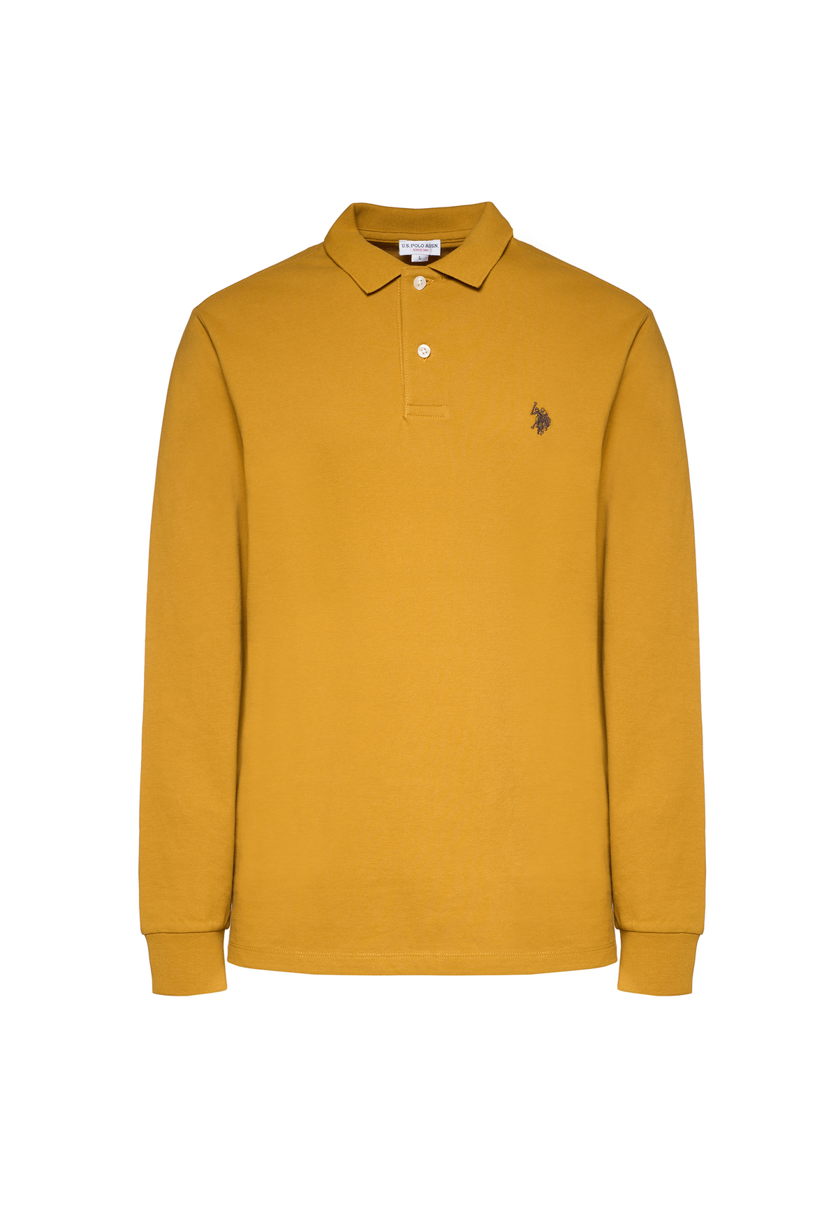 Polo shirt a maniche lunghe in cotone piquet