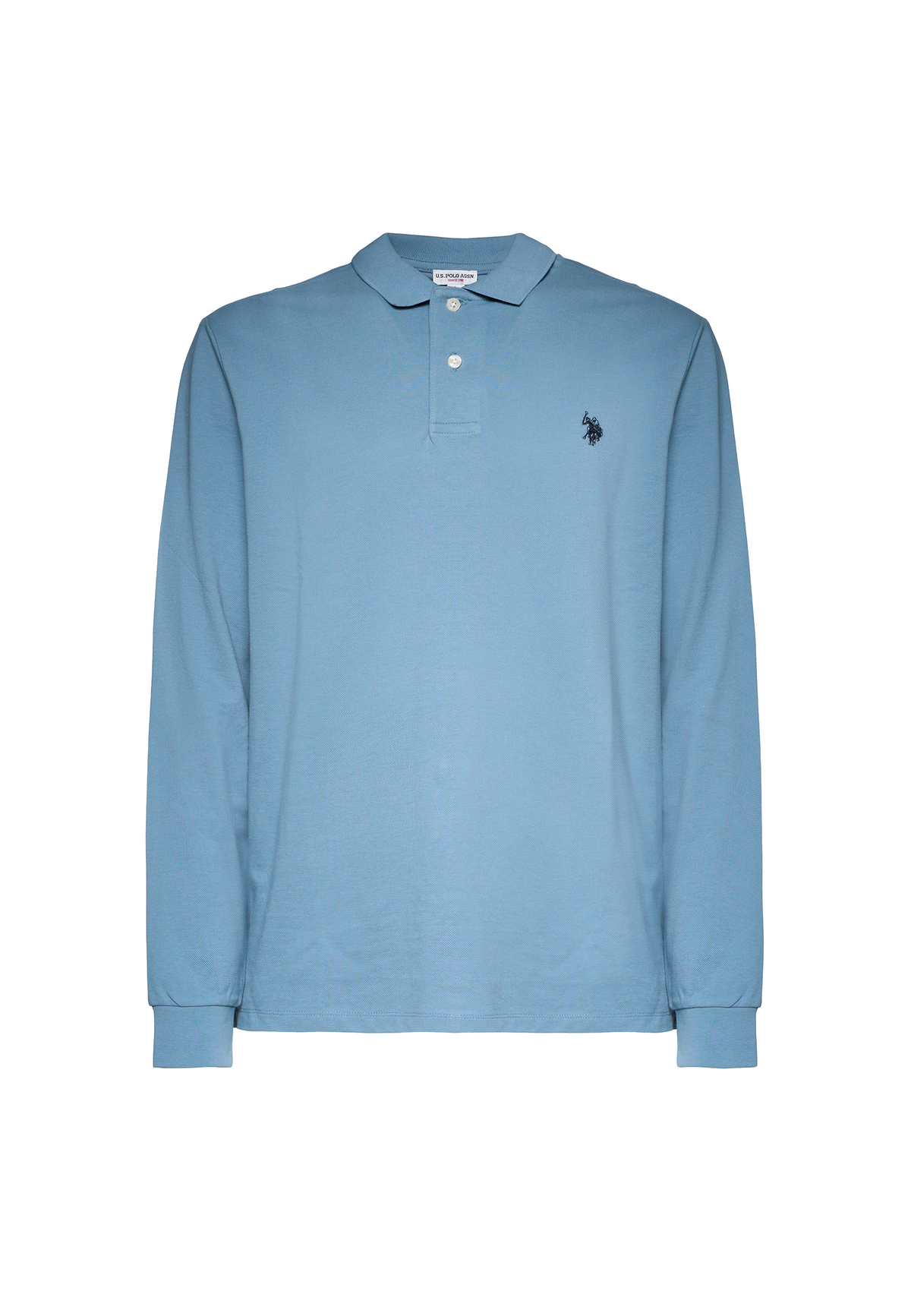 Polo shirt a maniche lunghe in cotone piquet