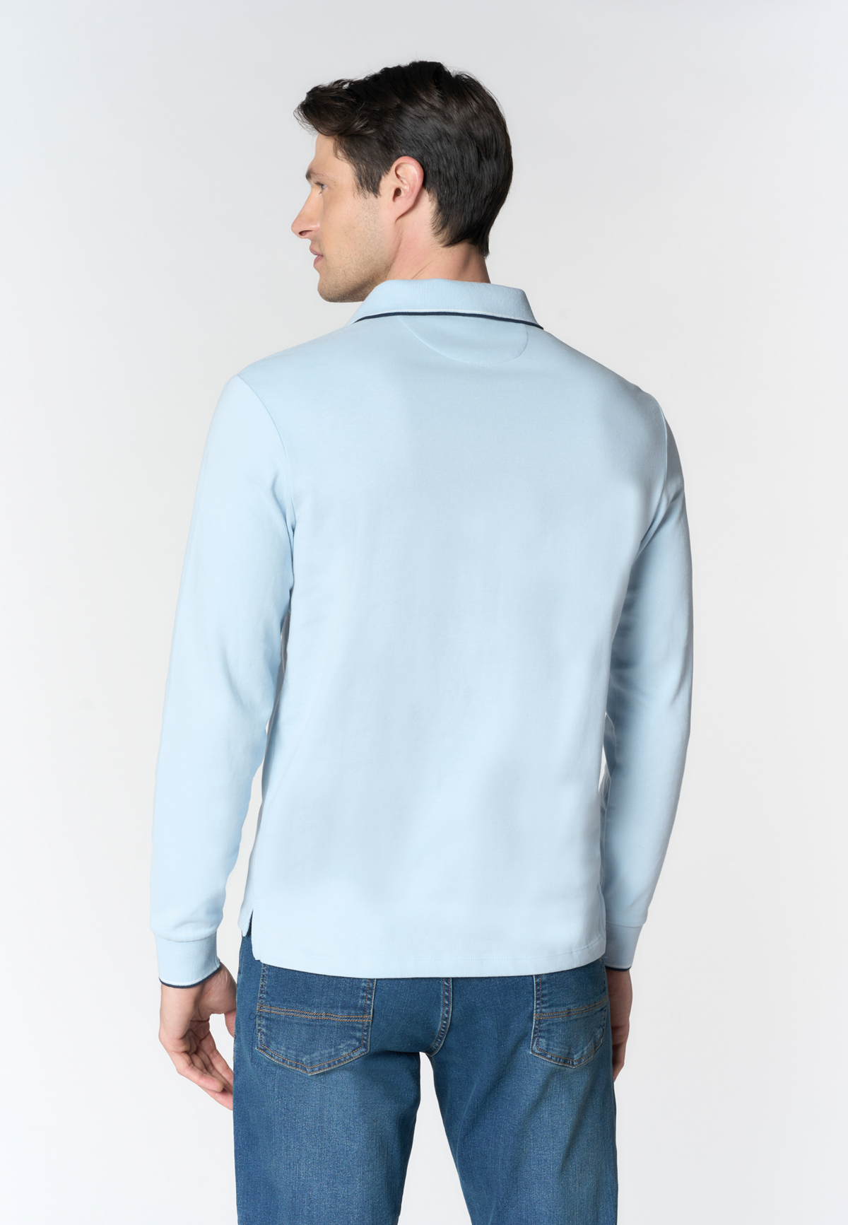 Polo shirt a maniche lunghe in cotone heavy