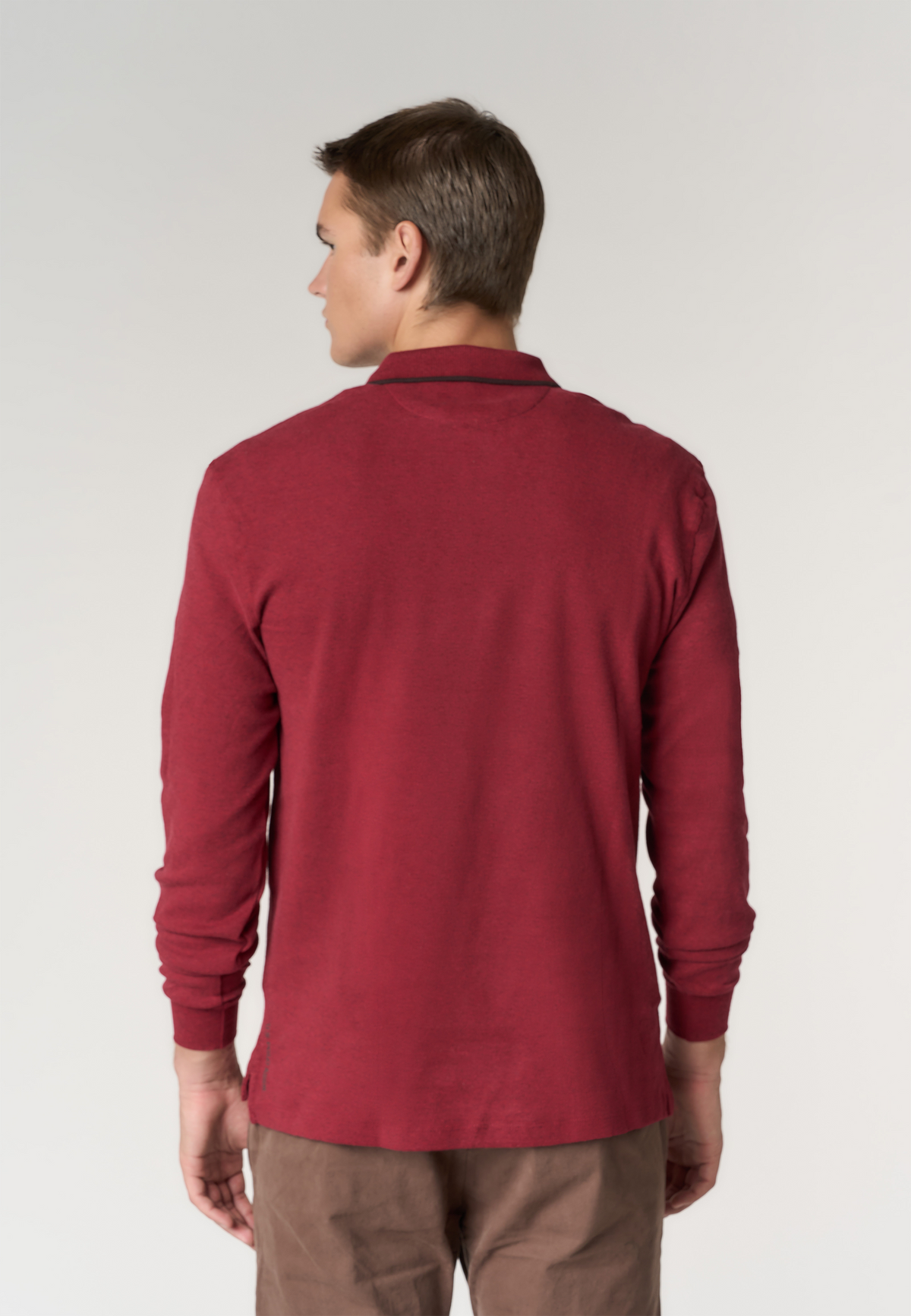 Polo shirt in cotone interlock a maniche lunghe premium Quality