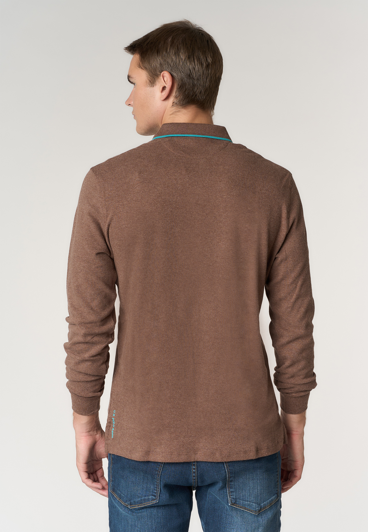 Polo shirt in cotone interlock a maniche lunghe premium Quality