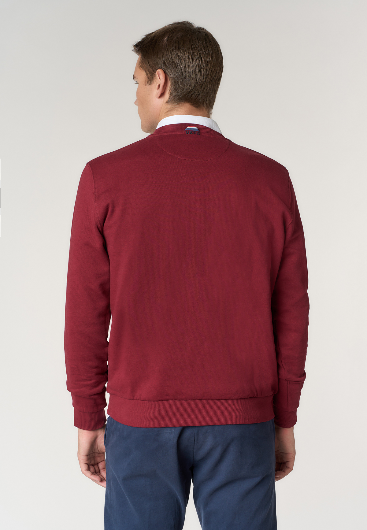 Felpa girocollo in cotone con logo