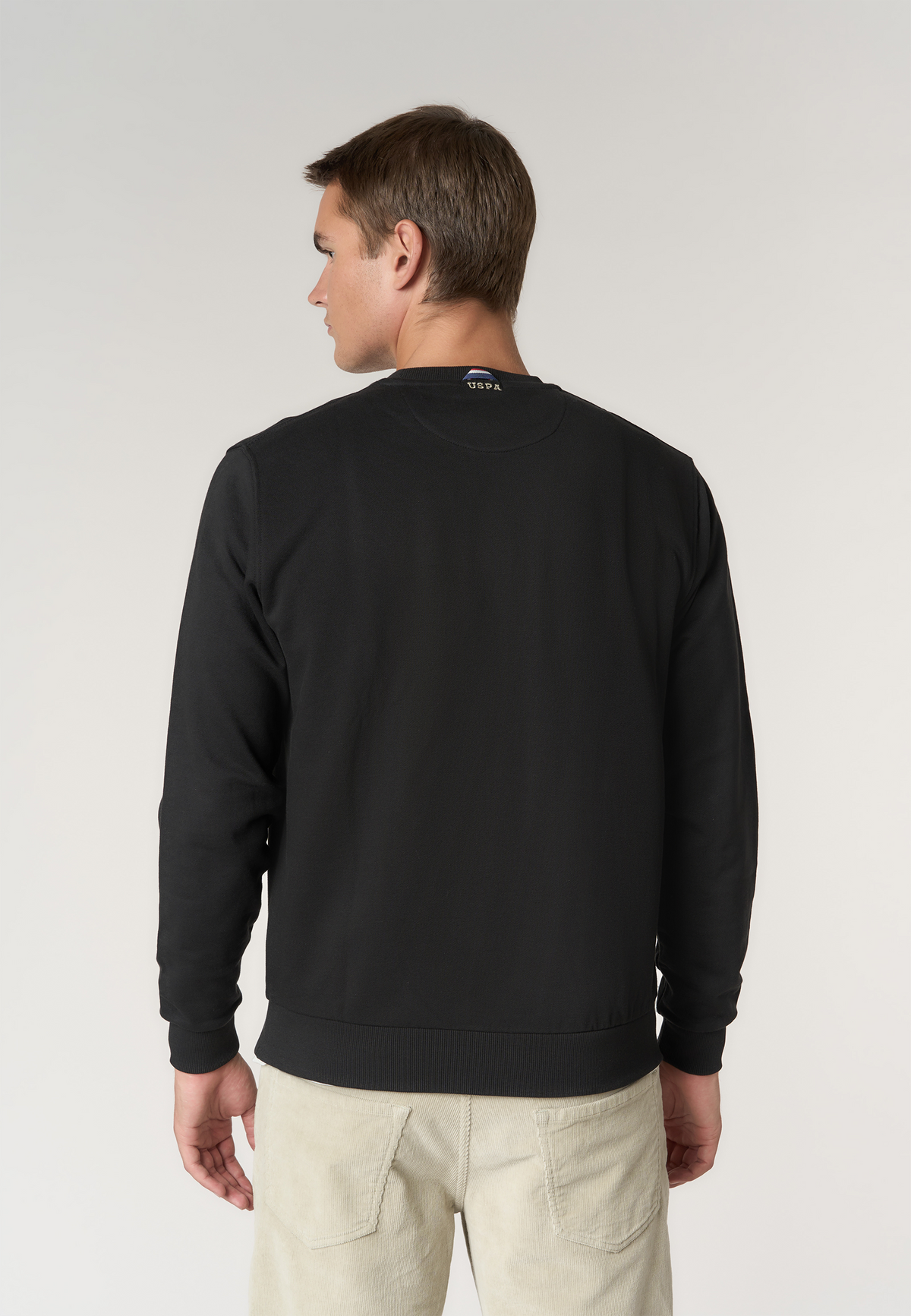 Felpa girocollo in cotone con logo