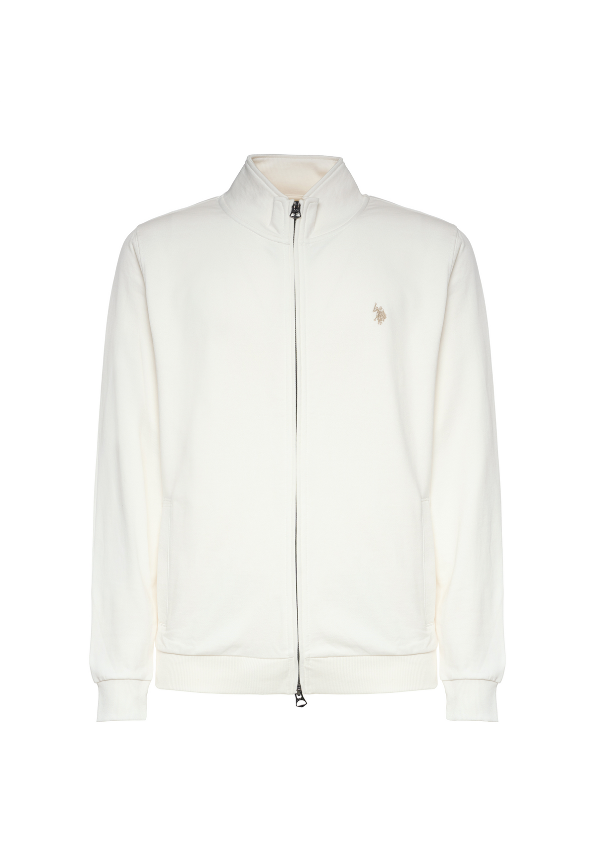 Felpa full zip in cotone con logo