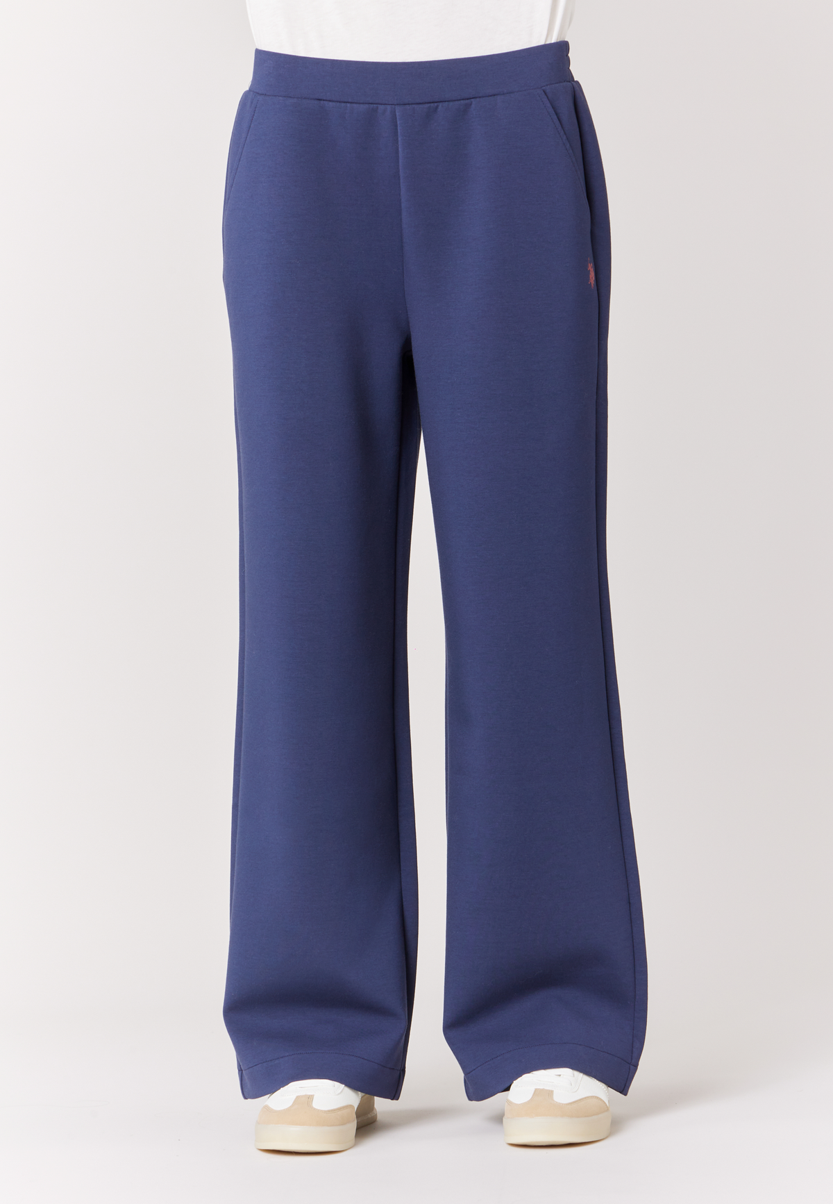 Pantalone sportivo a palazzo in tessuto scuba