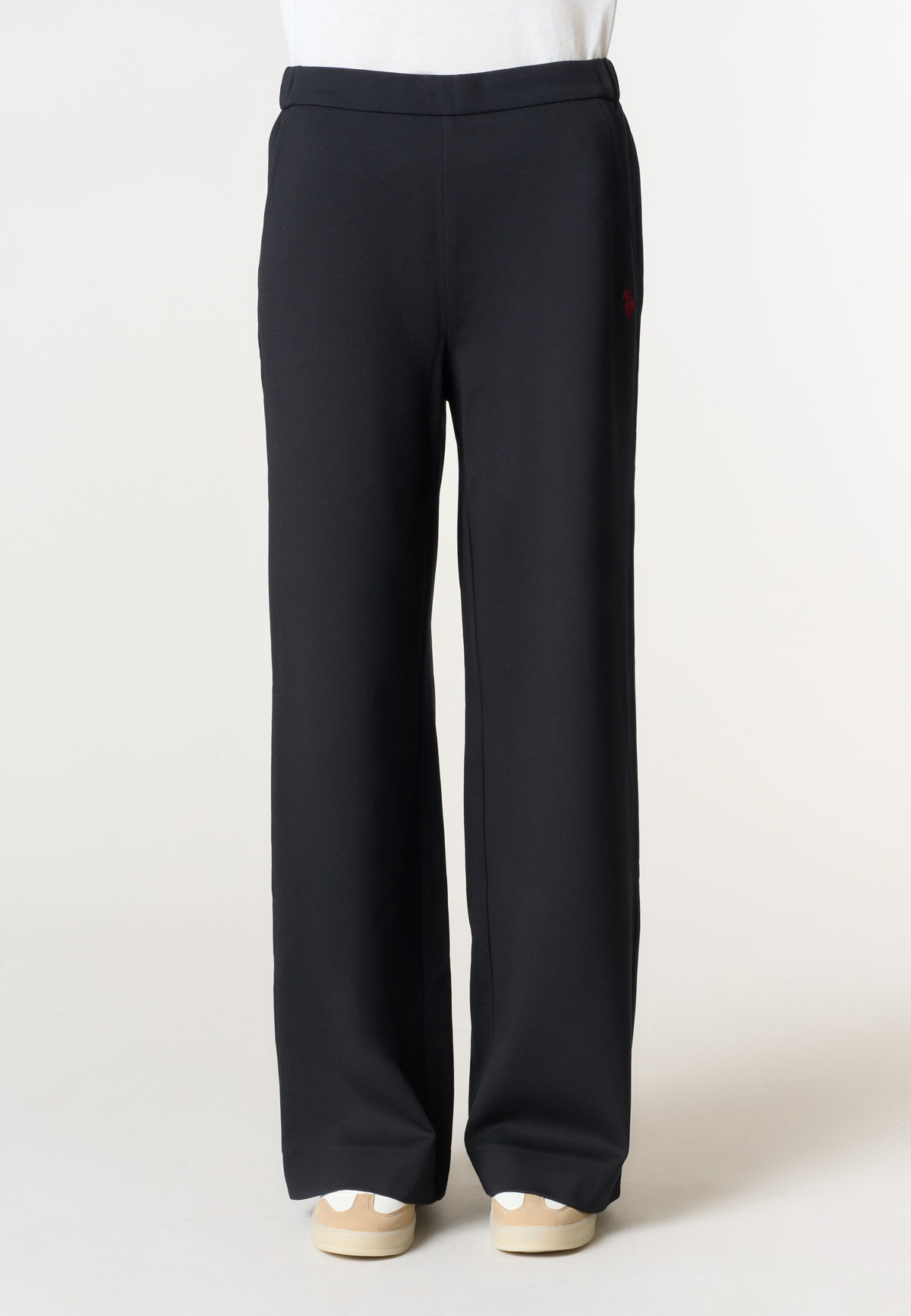 Pantalone sportivo a palazzo in tessuto scuba