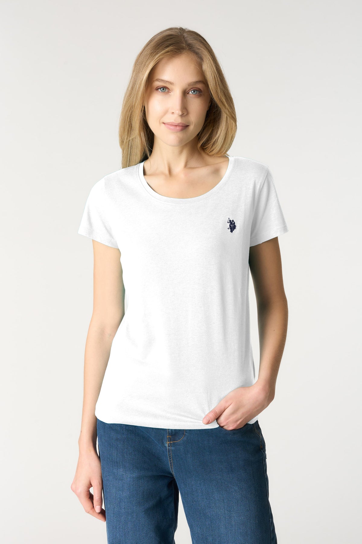 T-shirt girocollo in light jersey
