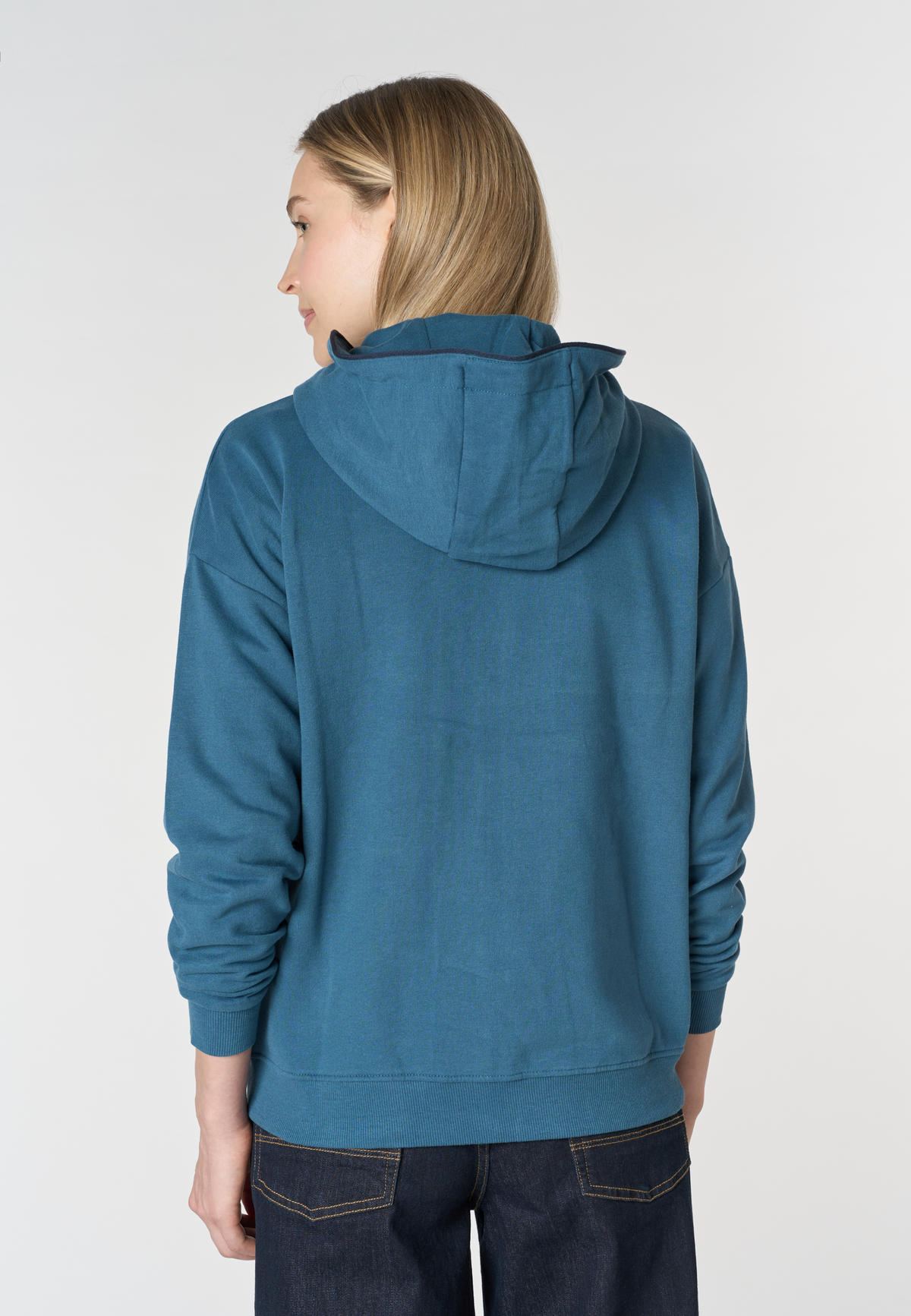 Felpa con cappuccio e chiusura full zip