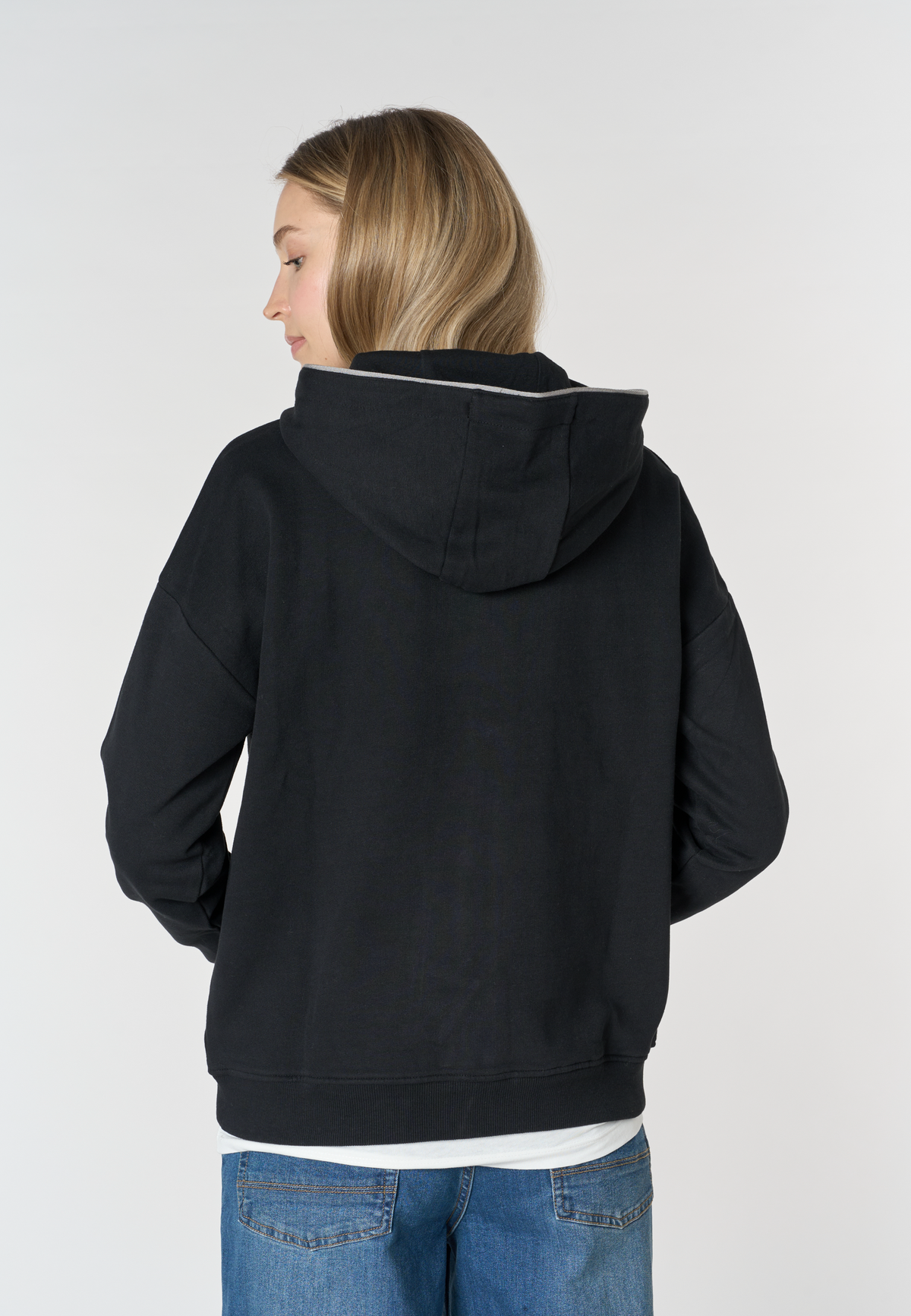 Felpa con cappuccio e chiusura full zip