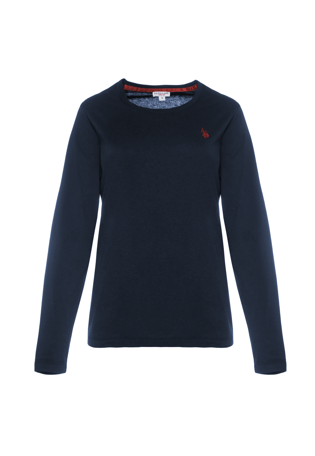 T-shirt girocollo da donna a maniche lunghe