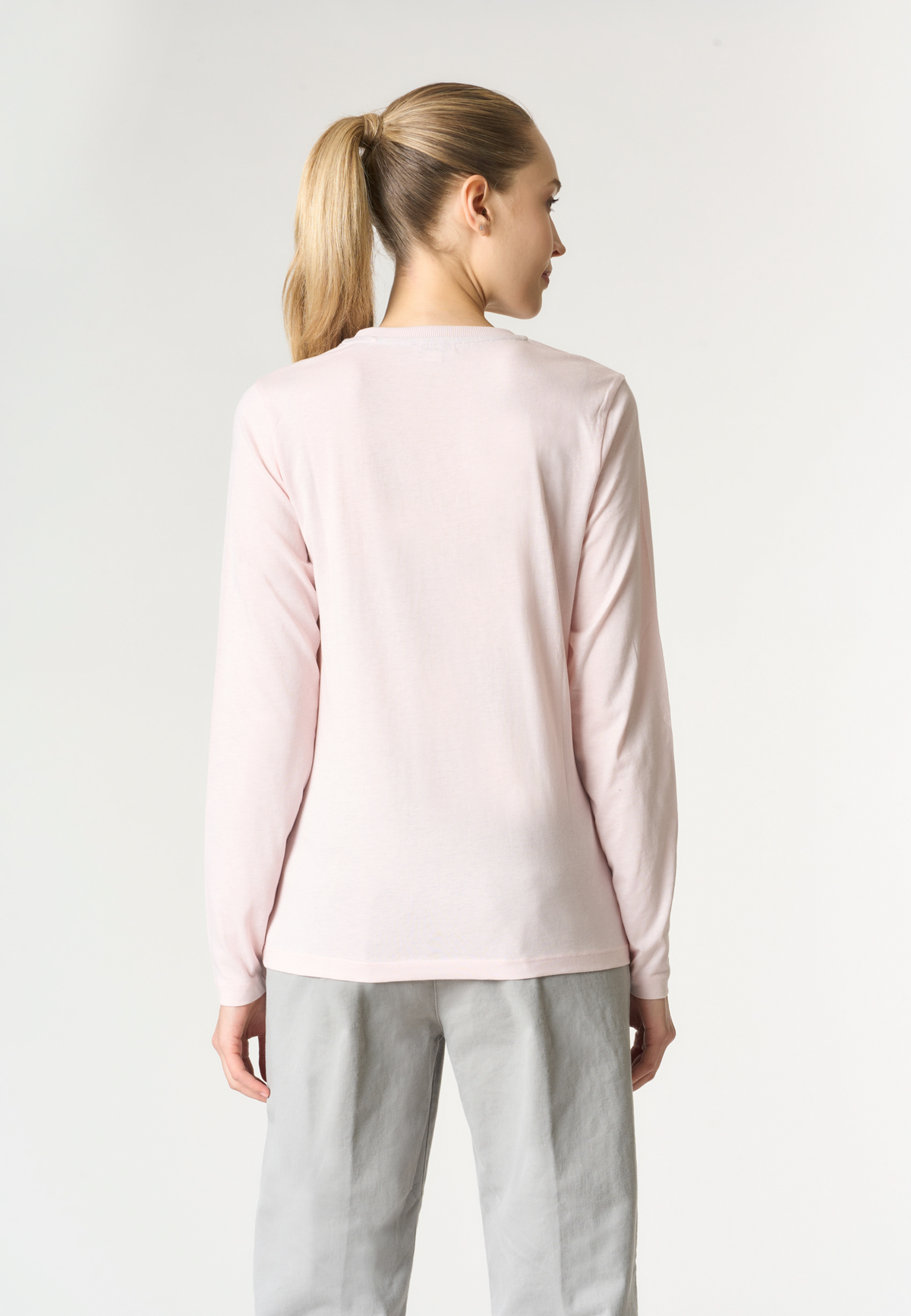 T-shirt con scollo a V a maniche da in cotone
