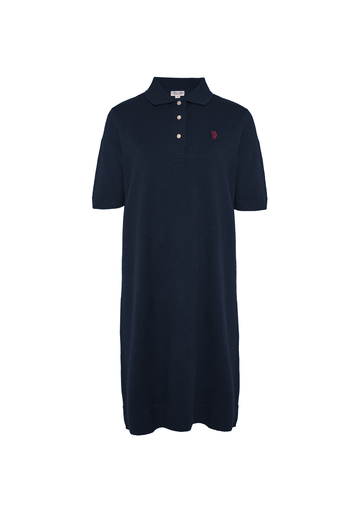 Abito in maglia con colletto e bottoni