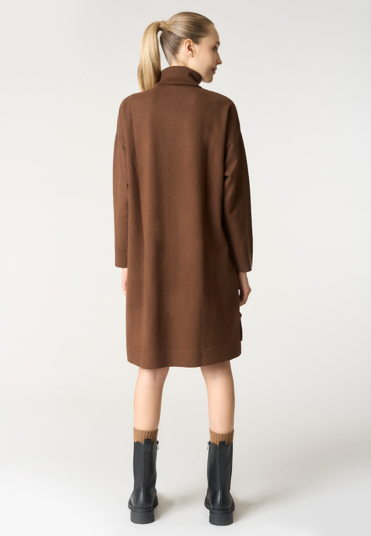 Abito dolcevita donna con logo Double Horsemen