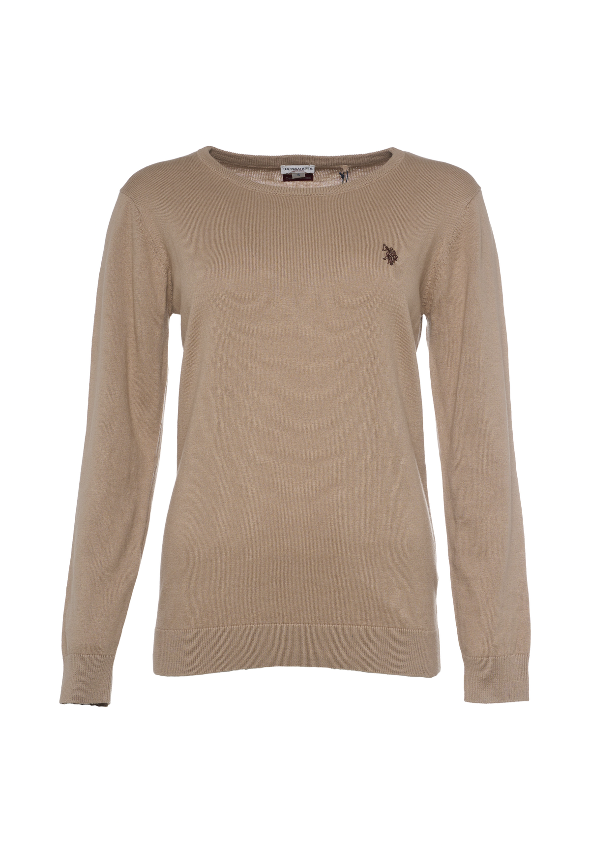 Maglia girocollo in misto cotone e cashmere