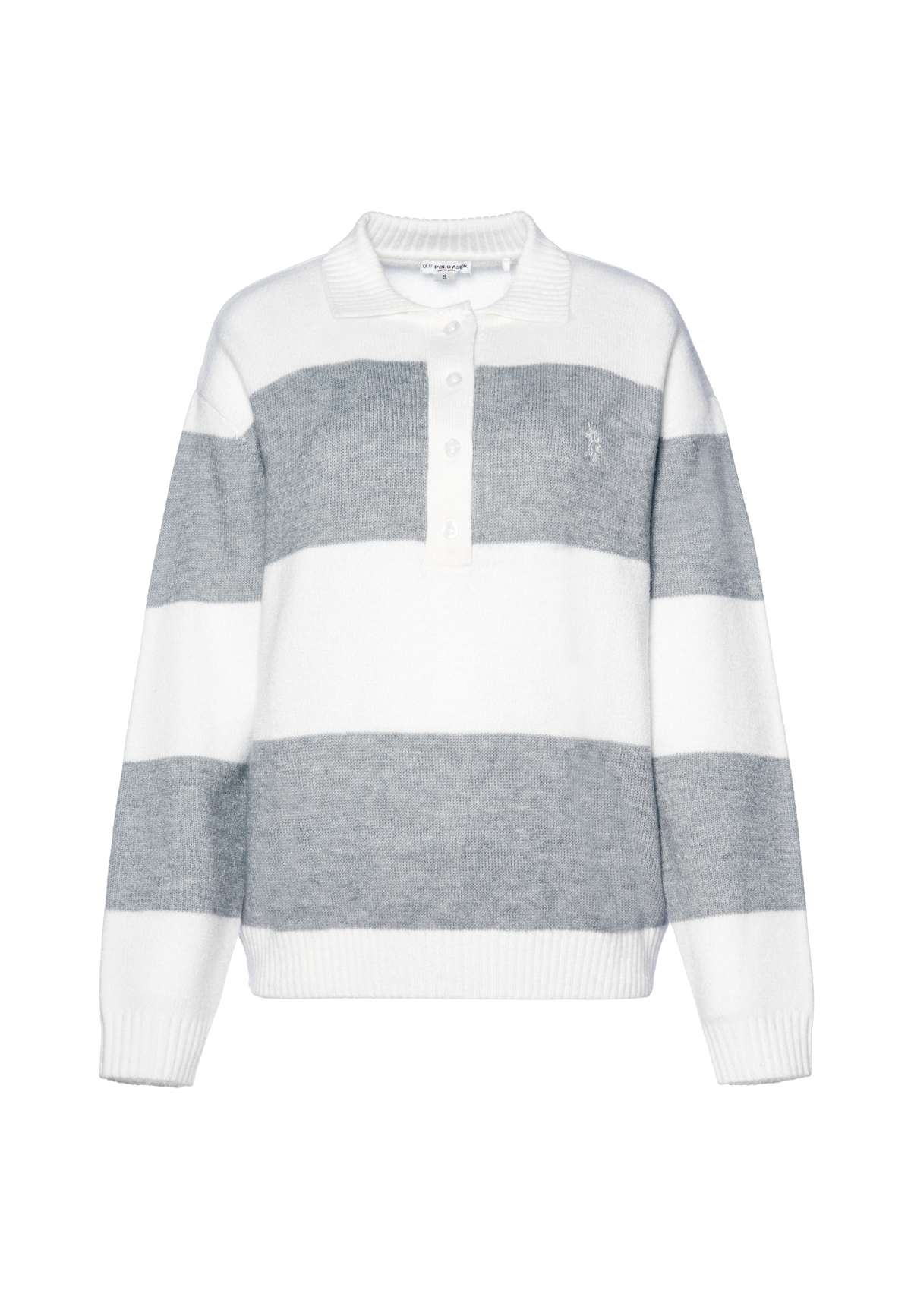 Maglia a righe con colletto e bottoni