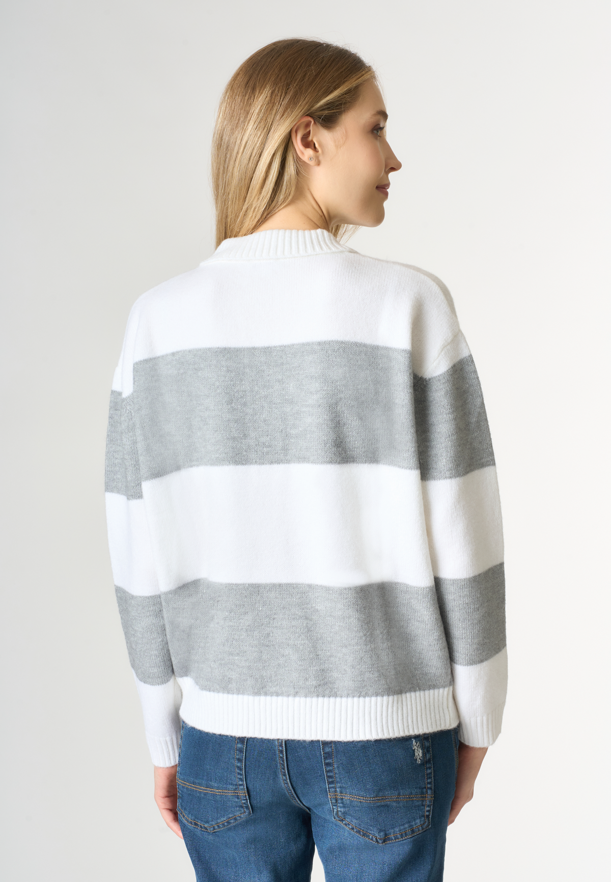 Maglia a righe con colletto e bottoni
