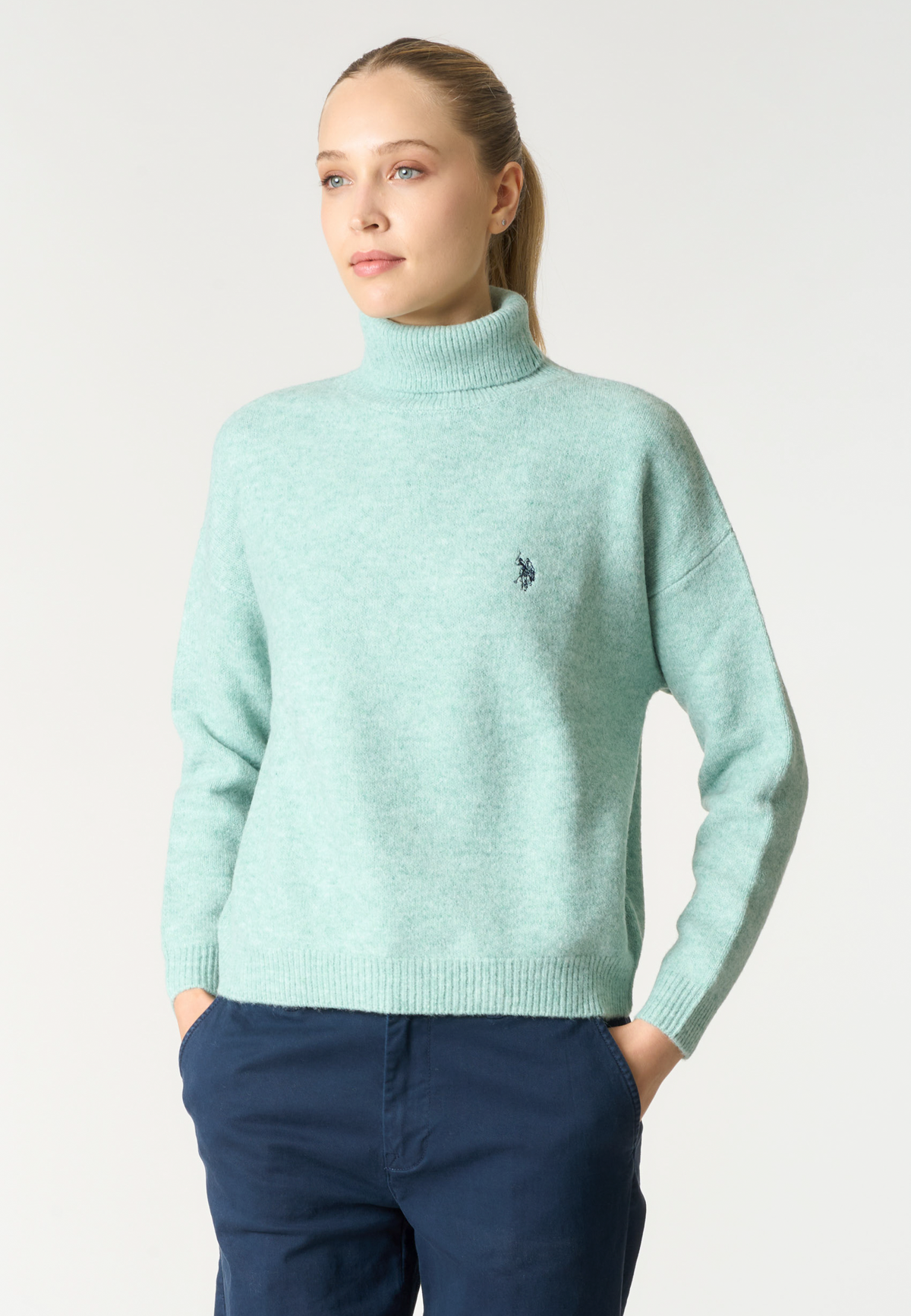 Maglia dolcevita con logo