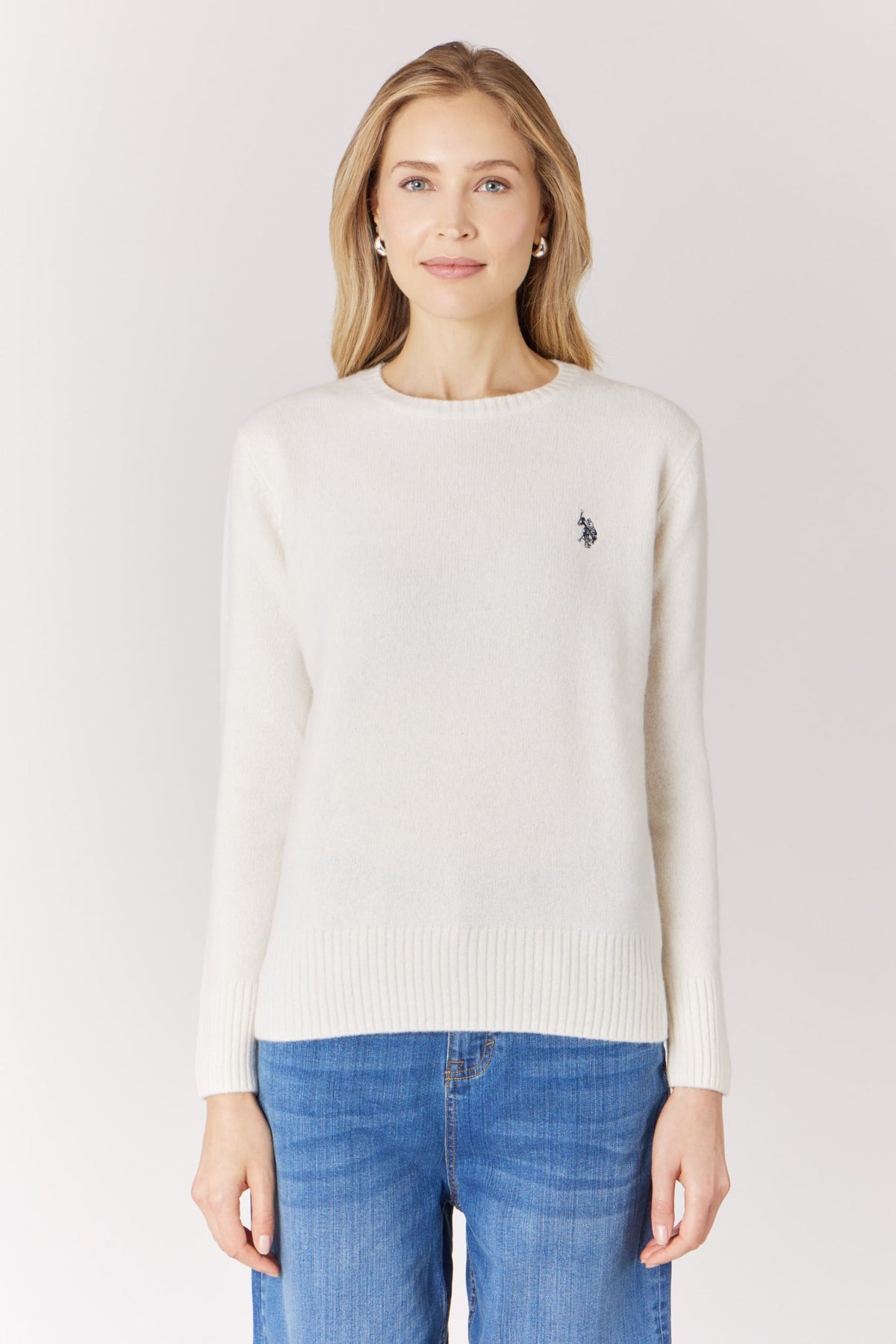 Maglia donna girocollo con logo