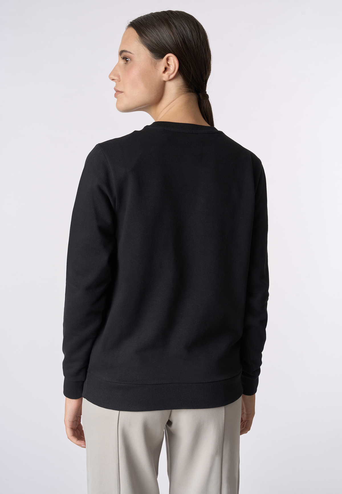 Felpa girocollo in cotone misto con logo Double Horsemen