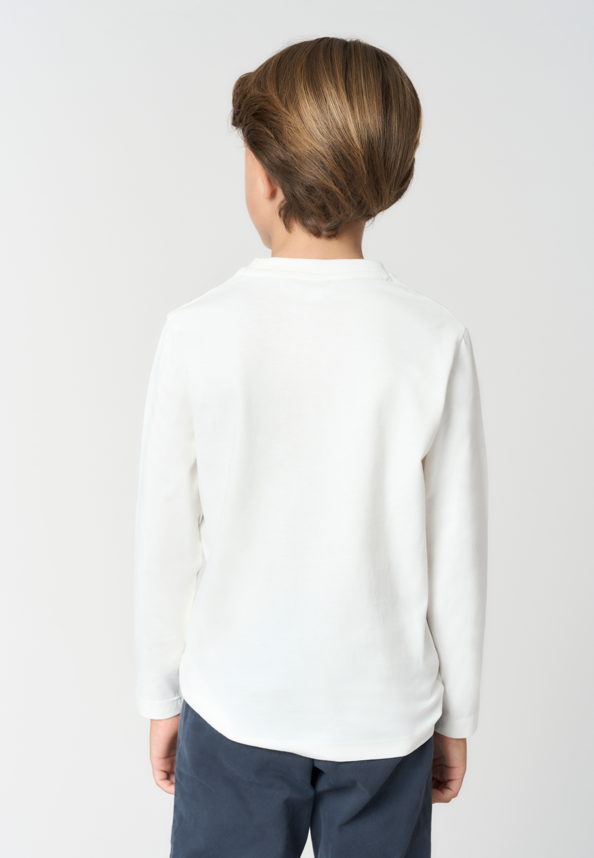 T-shirt a maniche lunghe da bambino in cotone