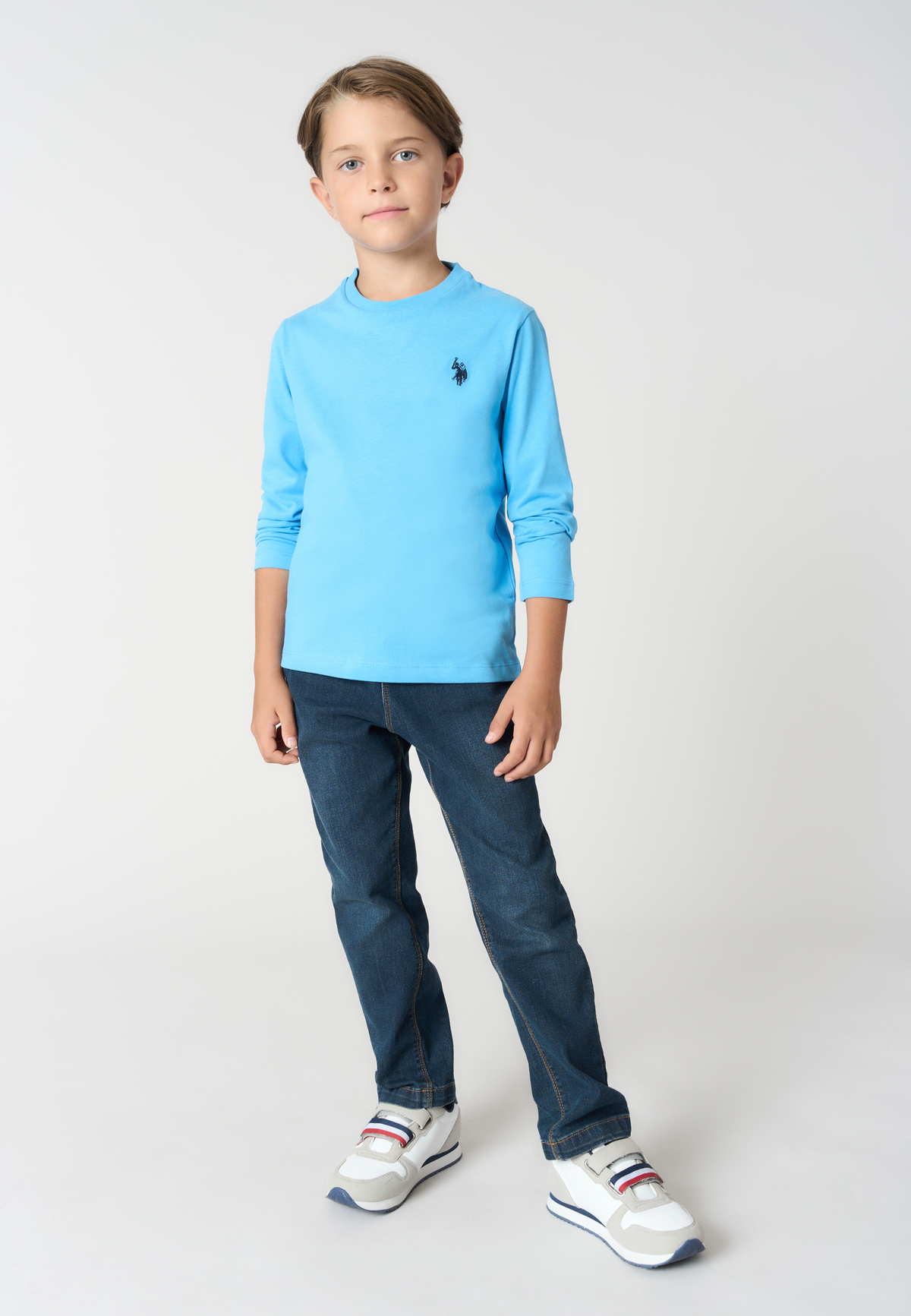 T-shirt a maniche lunghe da bambino in cotone