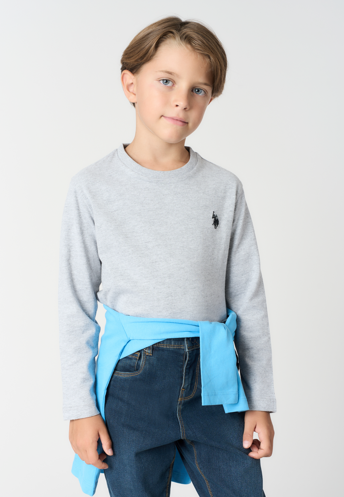 T-shirt a maniche lunghe da bambino in cotone