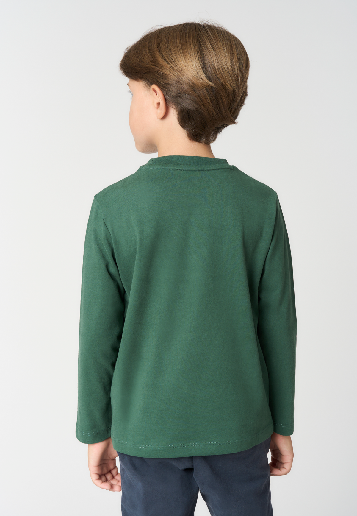 T-shirt a maniche lunghe in cotone da bambino con grafica U.S. Polo Assn.