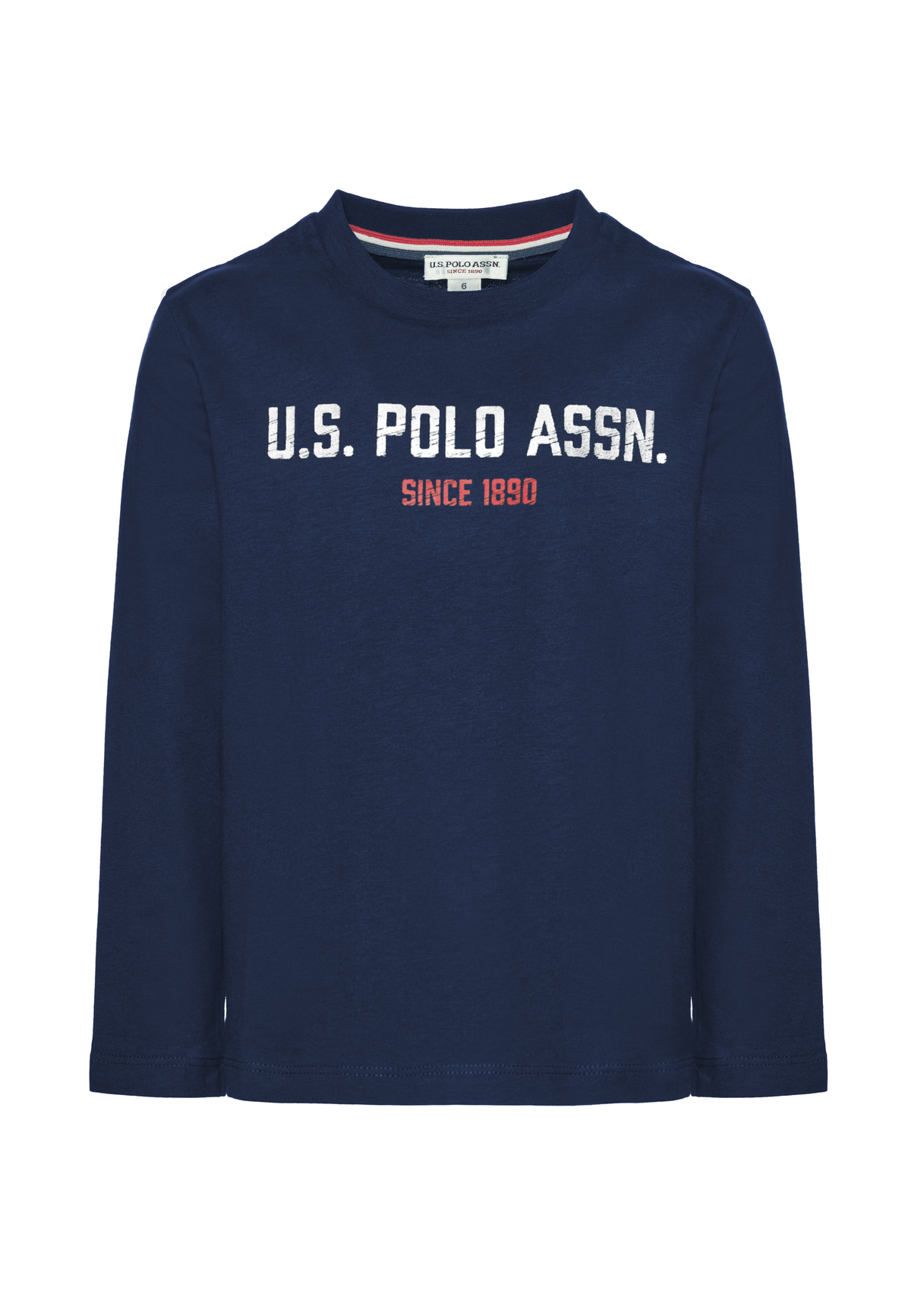 T-shirt a maniche lunghe in cotone da bambino con grafica U.S. Polo Assn.
