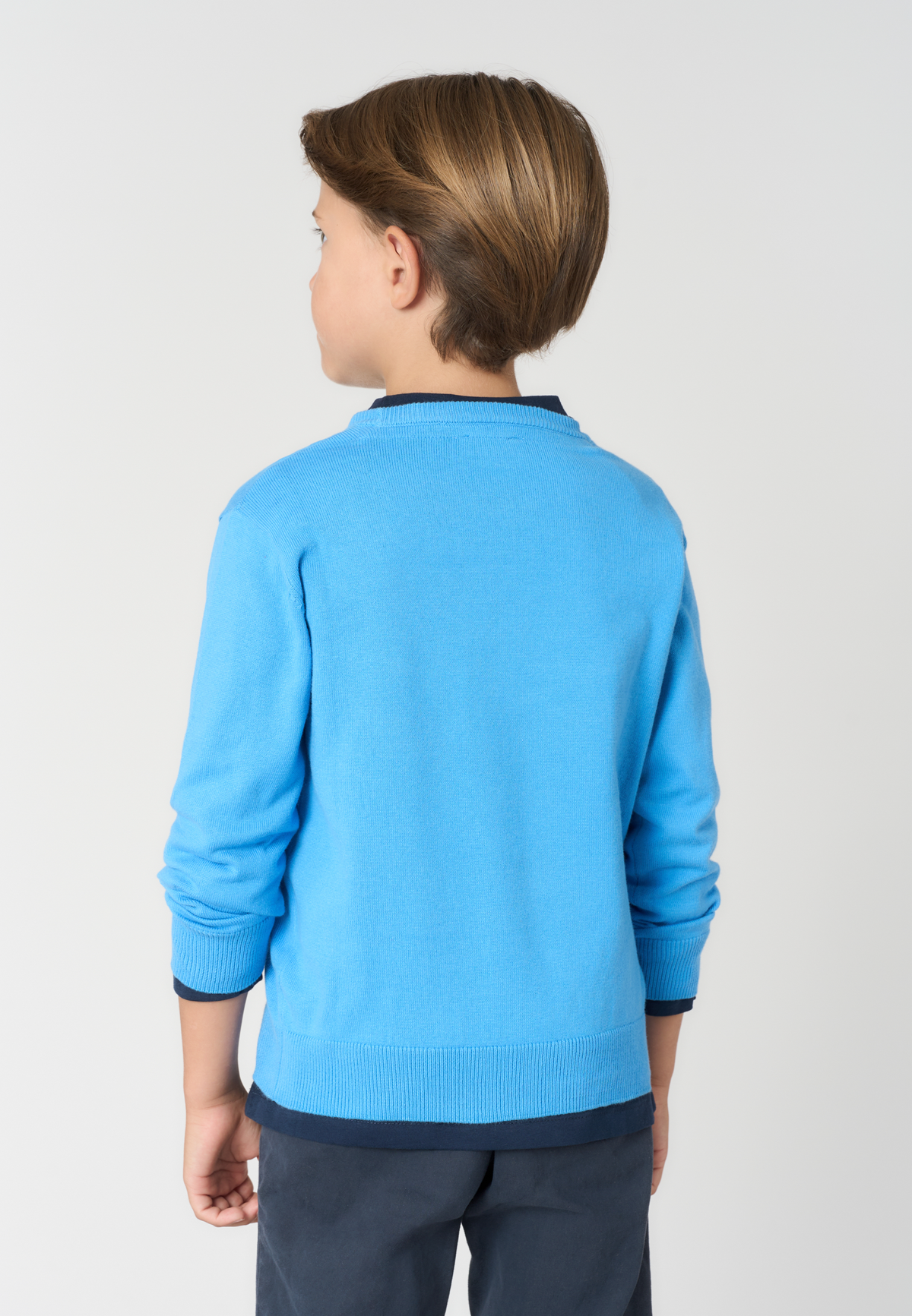 Maglione girocollo da bambino in misto cotone