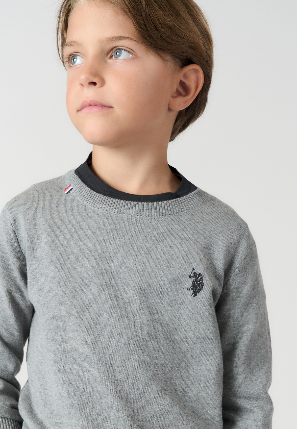 Maglione girocollo da bambino in misto cotone