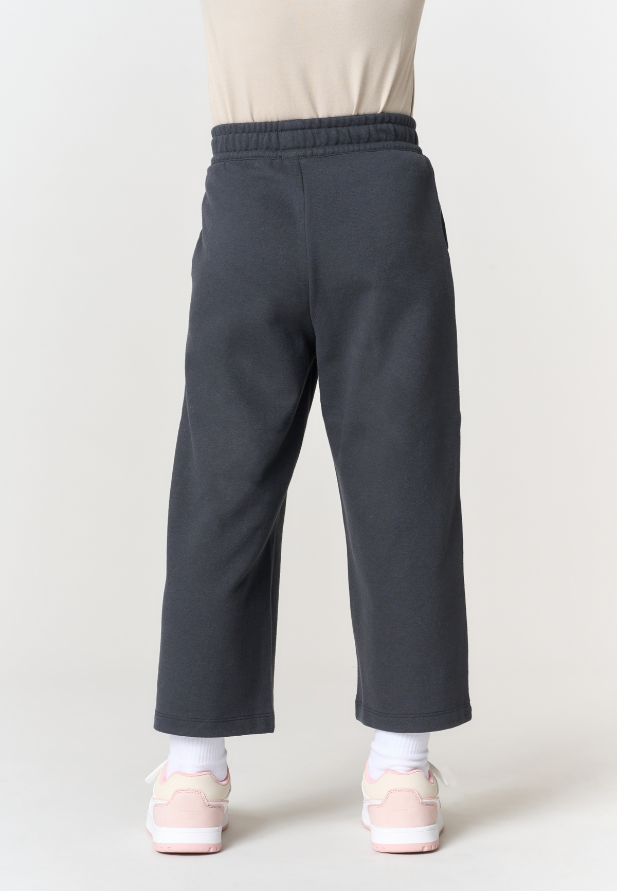 Pantalone sportivo wide leg in tessuto spazzolato