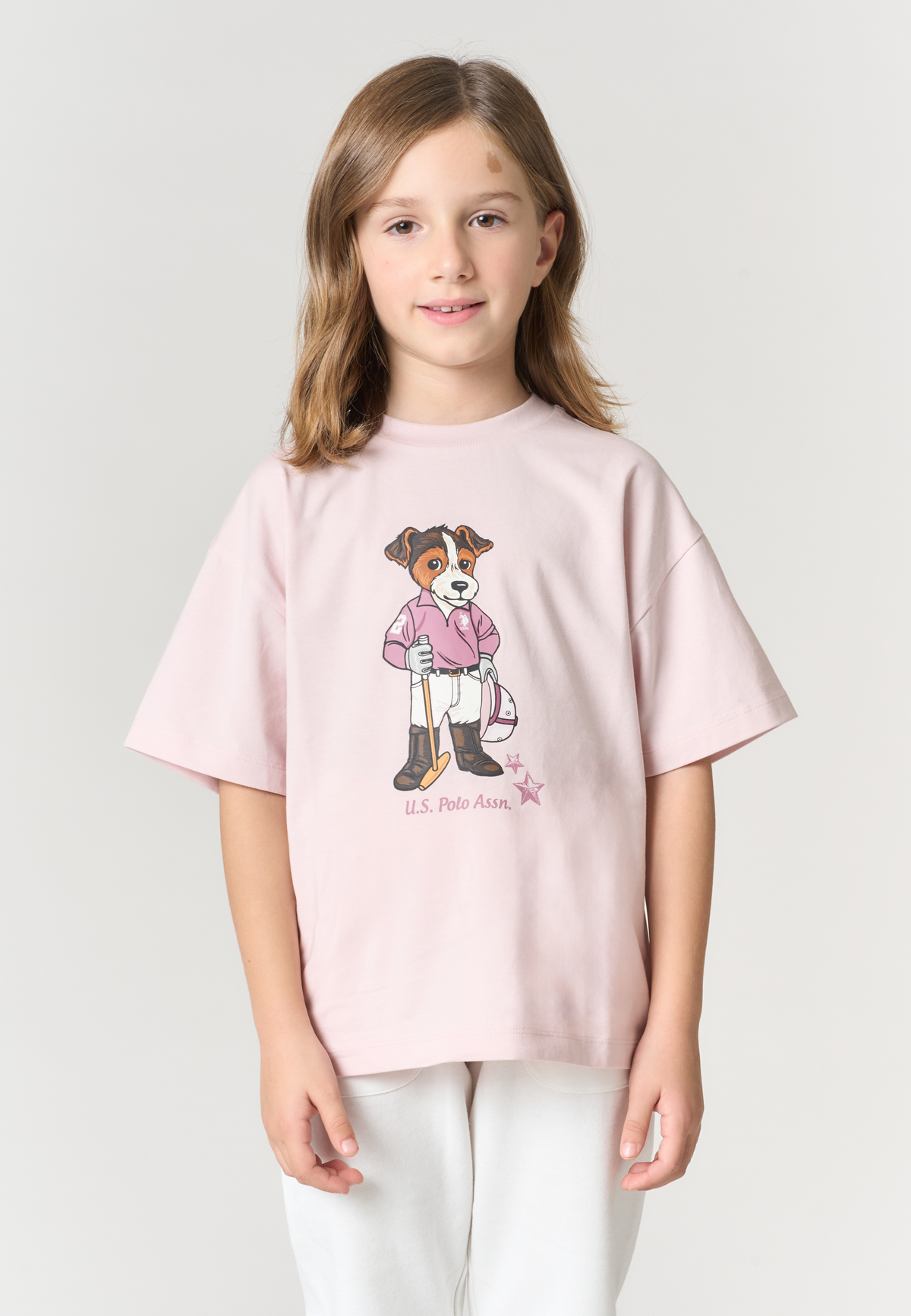 T-shirt girocollo con stampa mascotte Jack