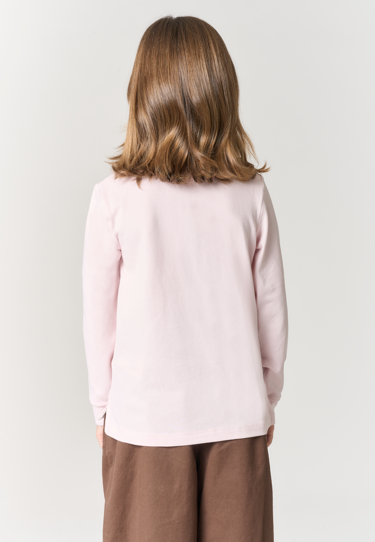 Polo shirt a maniche lunghe da bambina in cotone