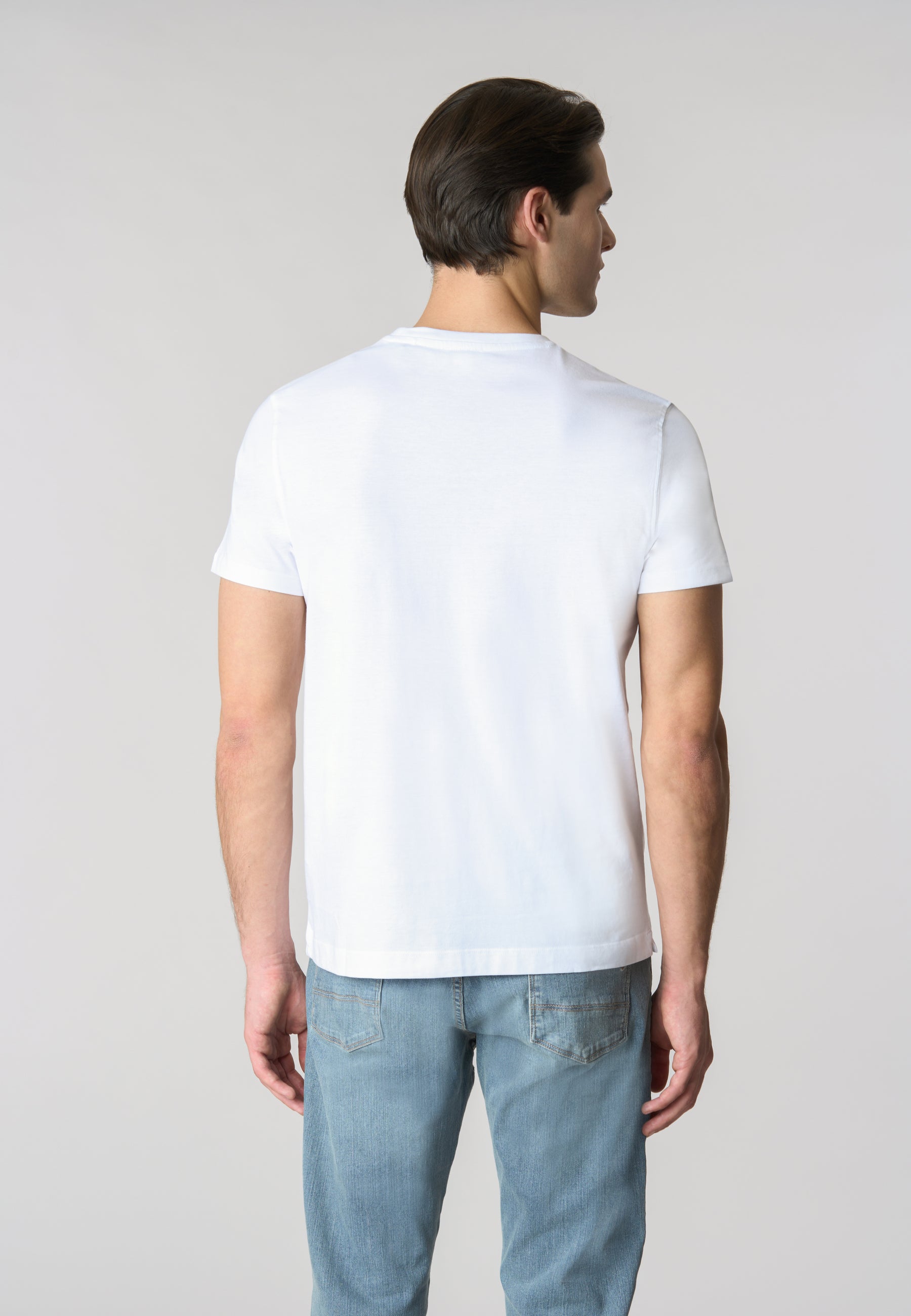 T-shirt a maniche corte in cotone con taschino sul petto