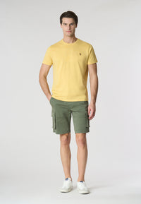 T-shirt a maniche corte in cotone melange premium quality con logo