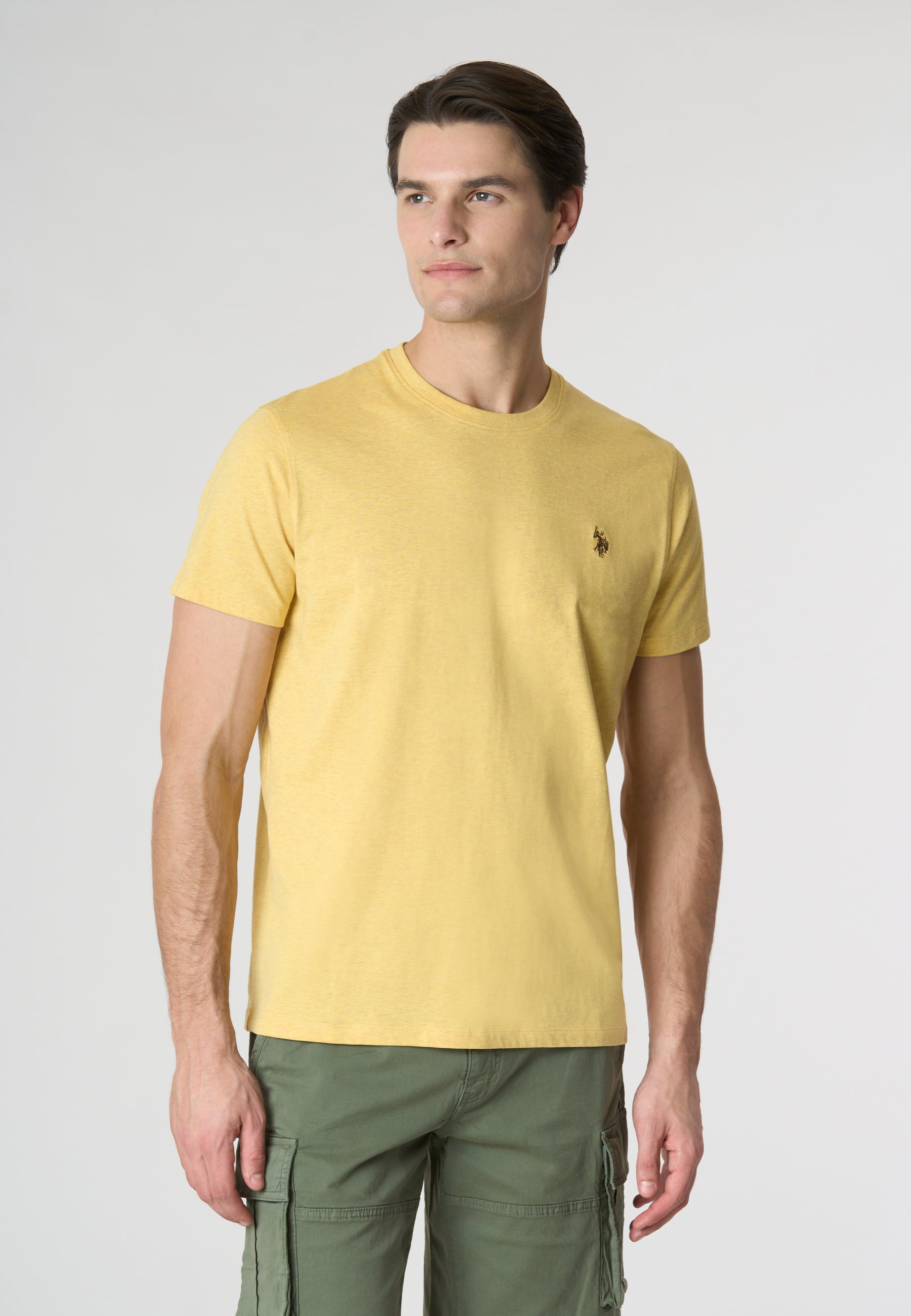 T-shirt a maniche corte in cotone melange premium quality con logo