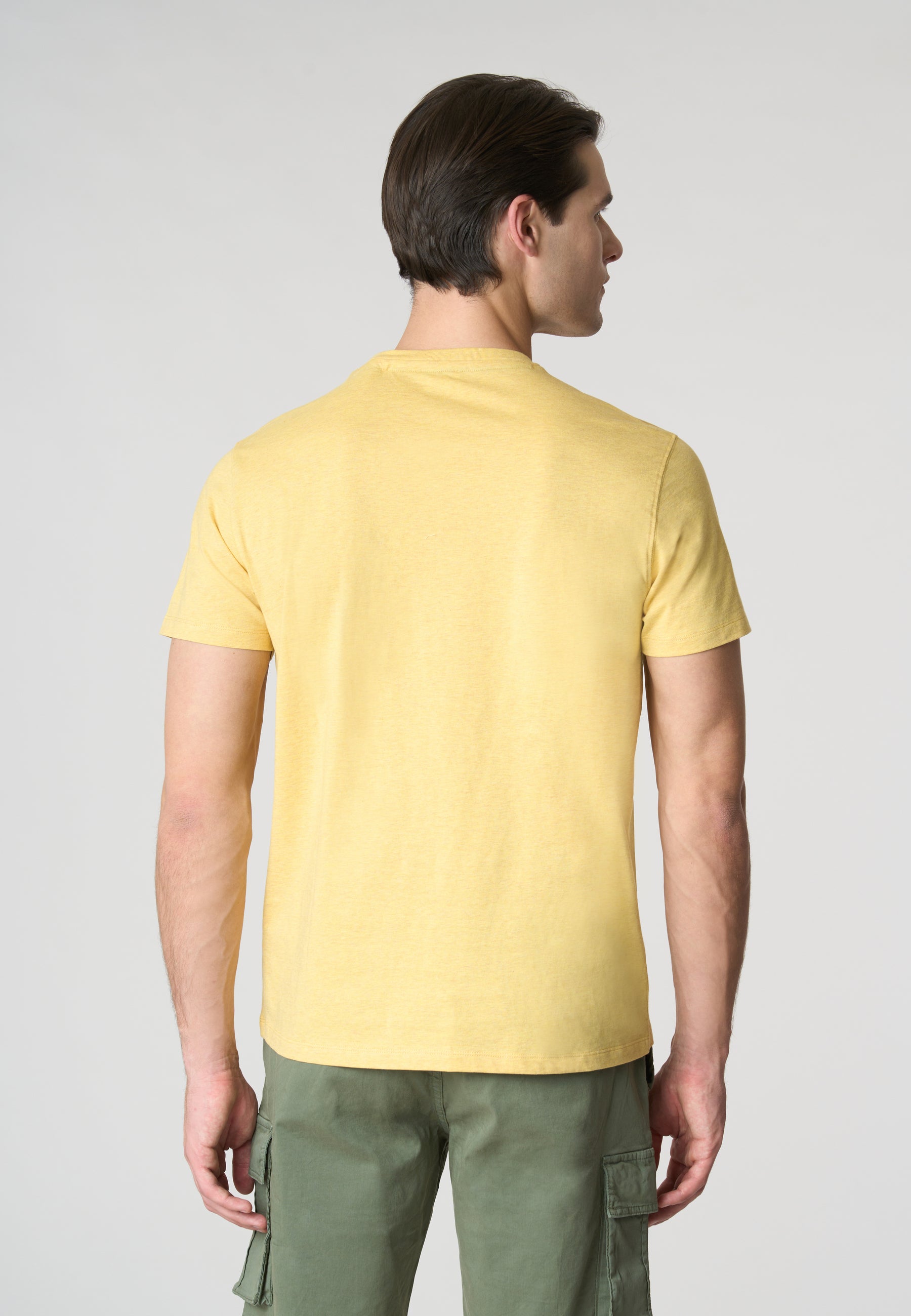 T-shirt a maniche corte in cotone melange premium quality con logo