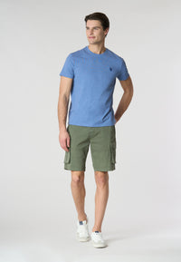 T-shirt a maniche corte in cotone melange premium quality con logo