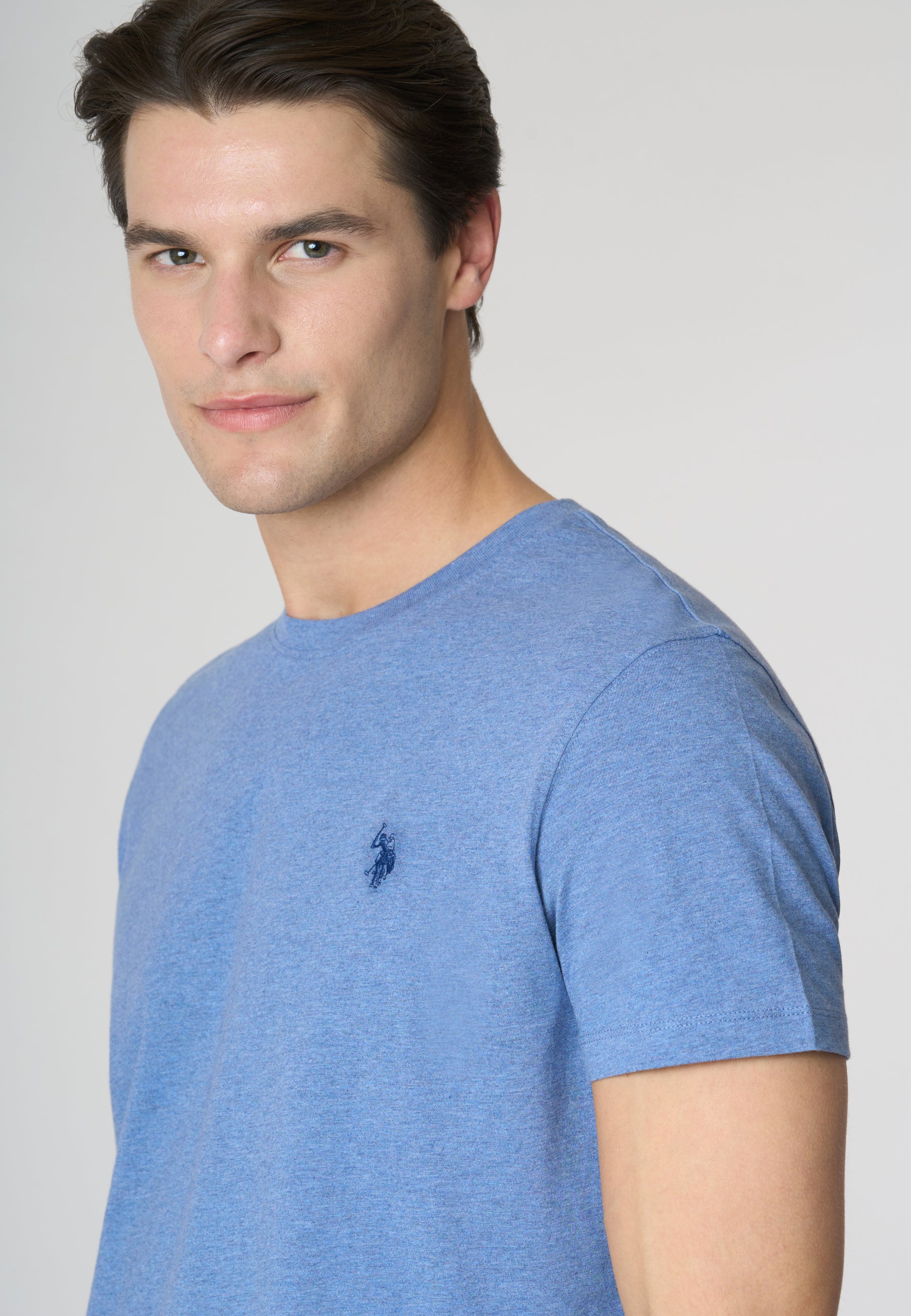 T-shirt a maniche corte in cotone melange premium quality con logo