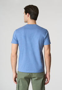 T-shirt a maniche corte in cotone melange premium quality con logo