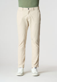 Pantalone chino in misto lino e cotone stretch