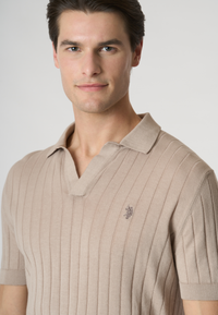 Polo shirt in maglia di cotone premium quality a coste