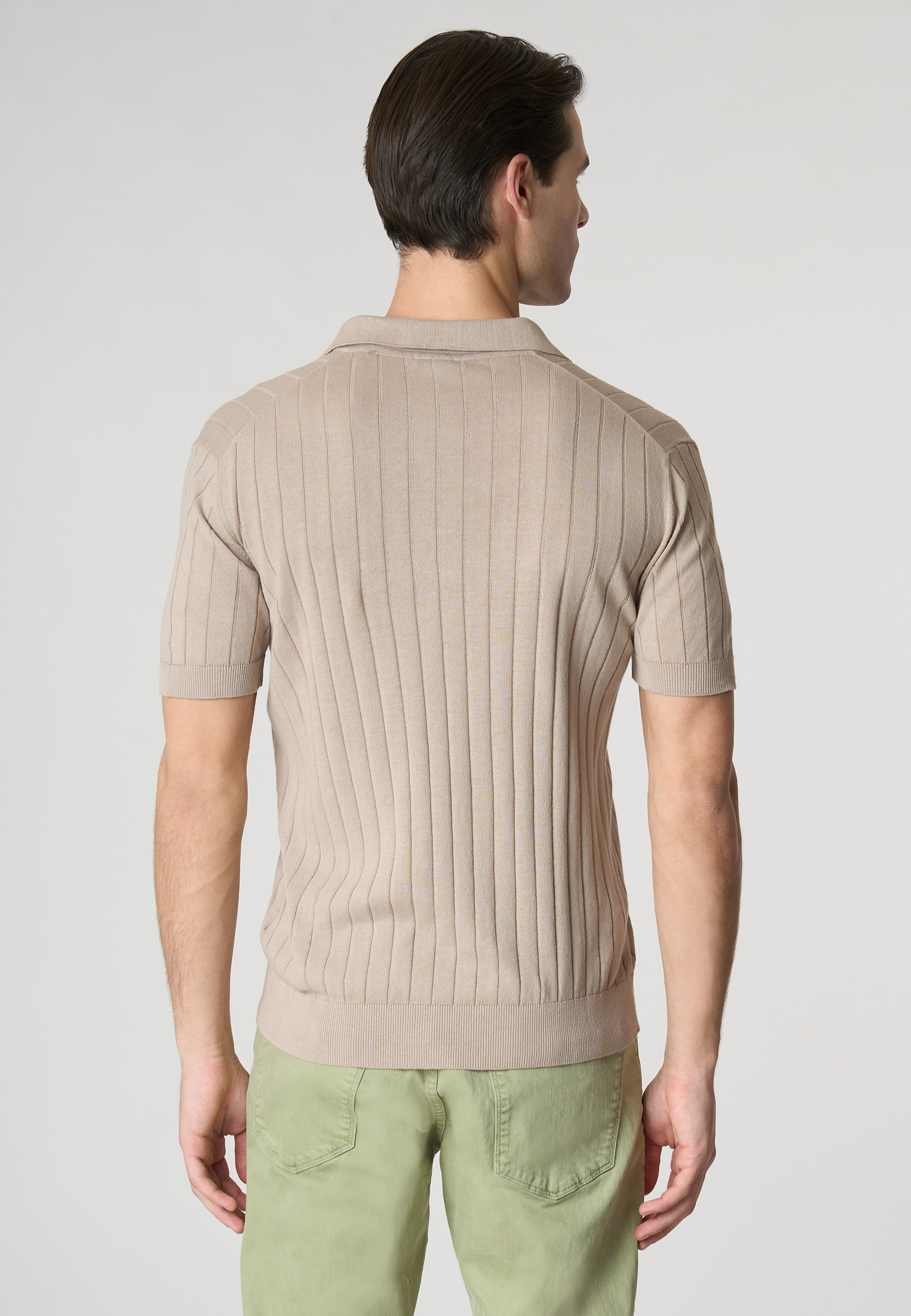 Polo shirt in maglia di cotone premium quality a coste