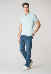Polo shirt a maniche corte in cotone piquet
